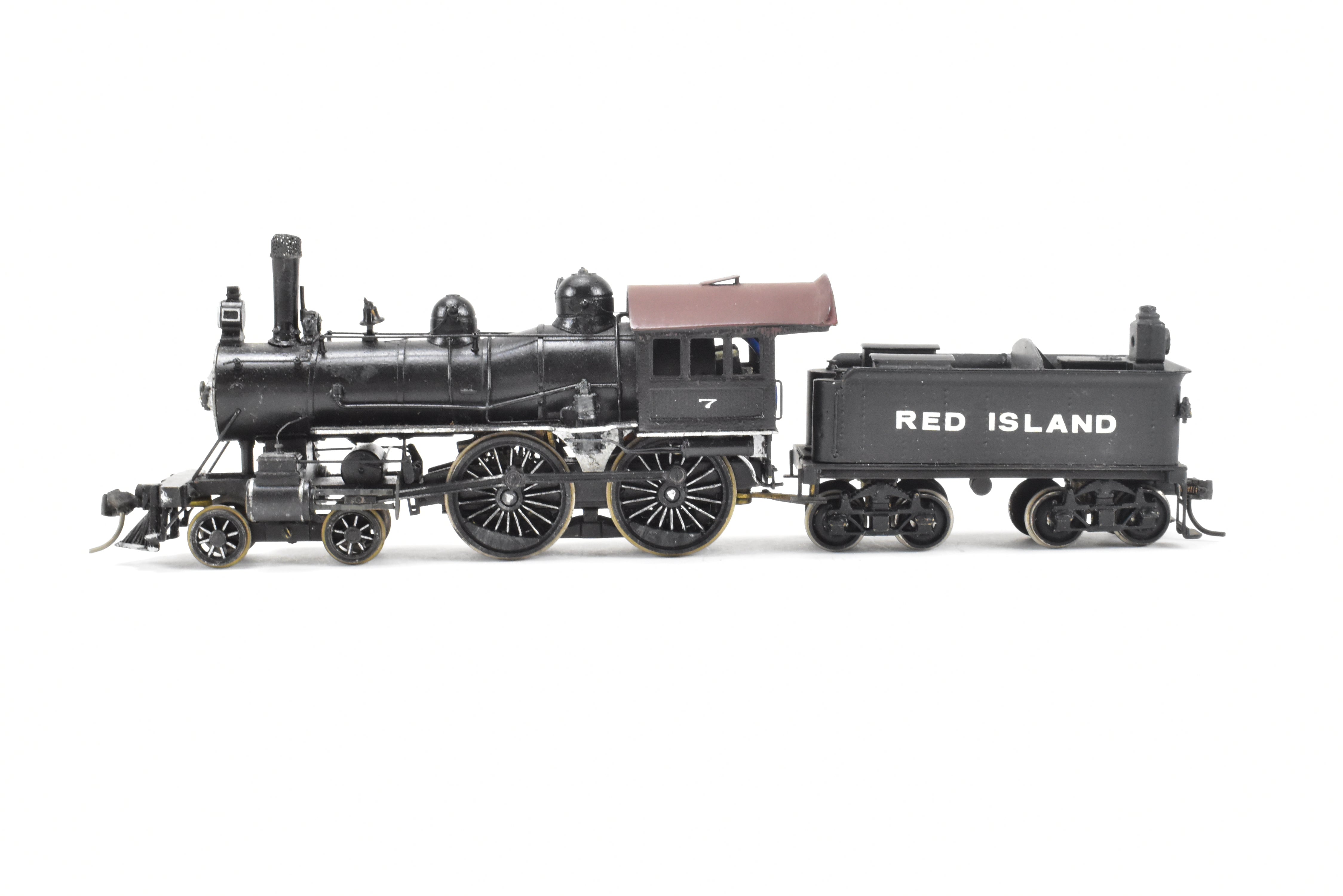 HO Scale Brass LMB NYC - New York Central Buchanan Style 4-4-0 CP Fictional Railroad Model in Red Color