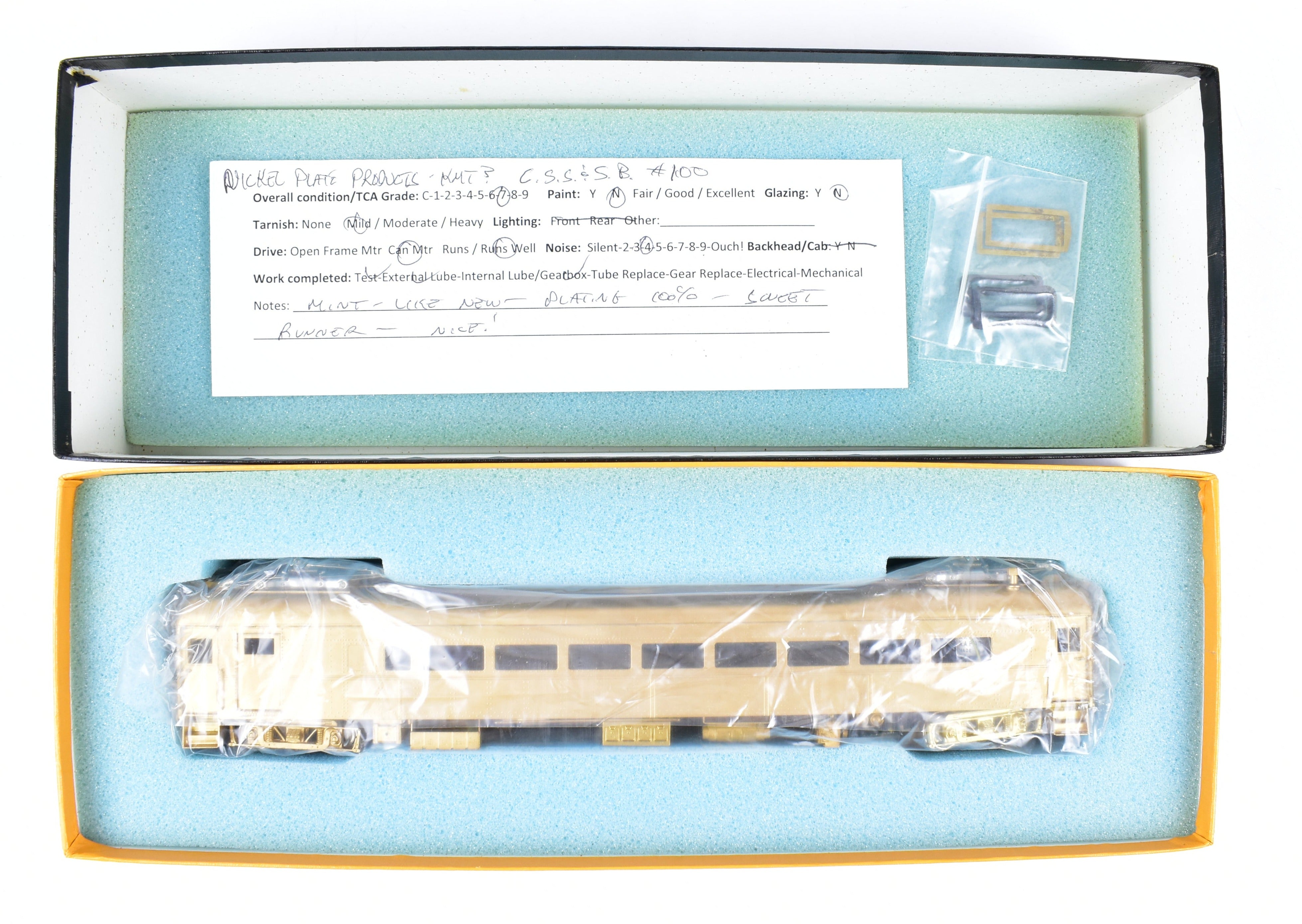 HO Scale Brass NPP Nickel - Plated South Shore Line #100 Combine Model