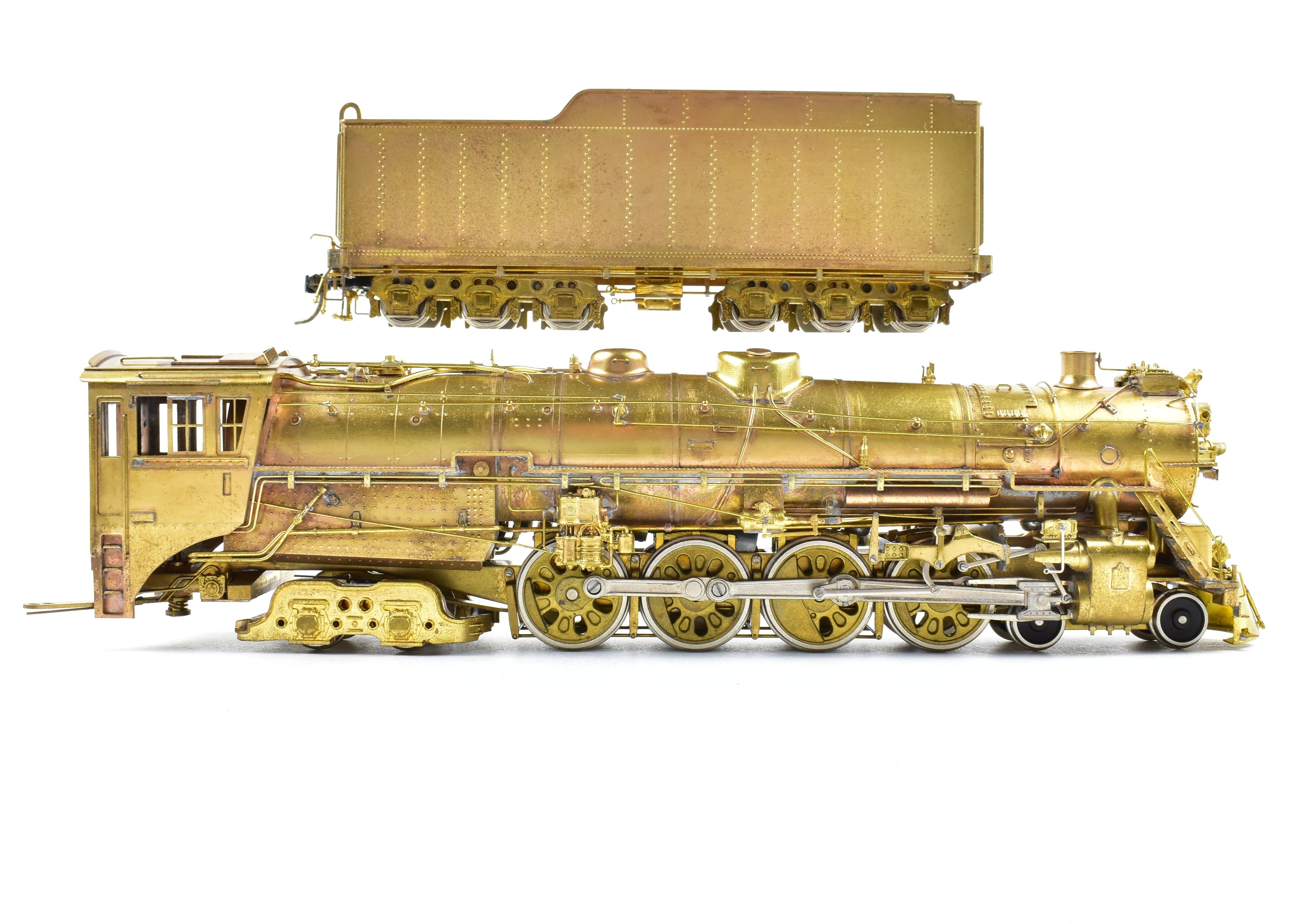 High - Quality HO Scale Brass Pacific Fast Mail (PFM) Model Train - Toby CB&Q - Burlington Route 4 - 8 - 4 Class O - 5, 1963 Run Crown Edition
