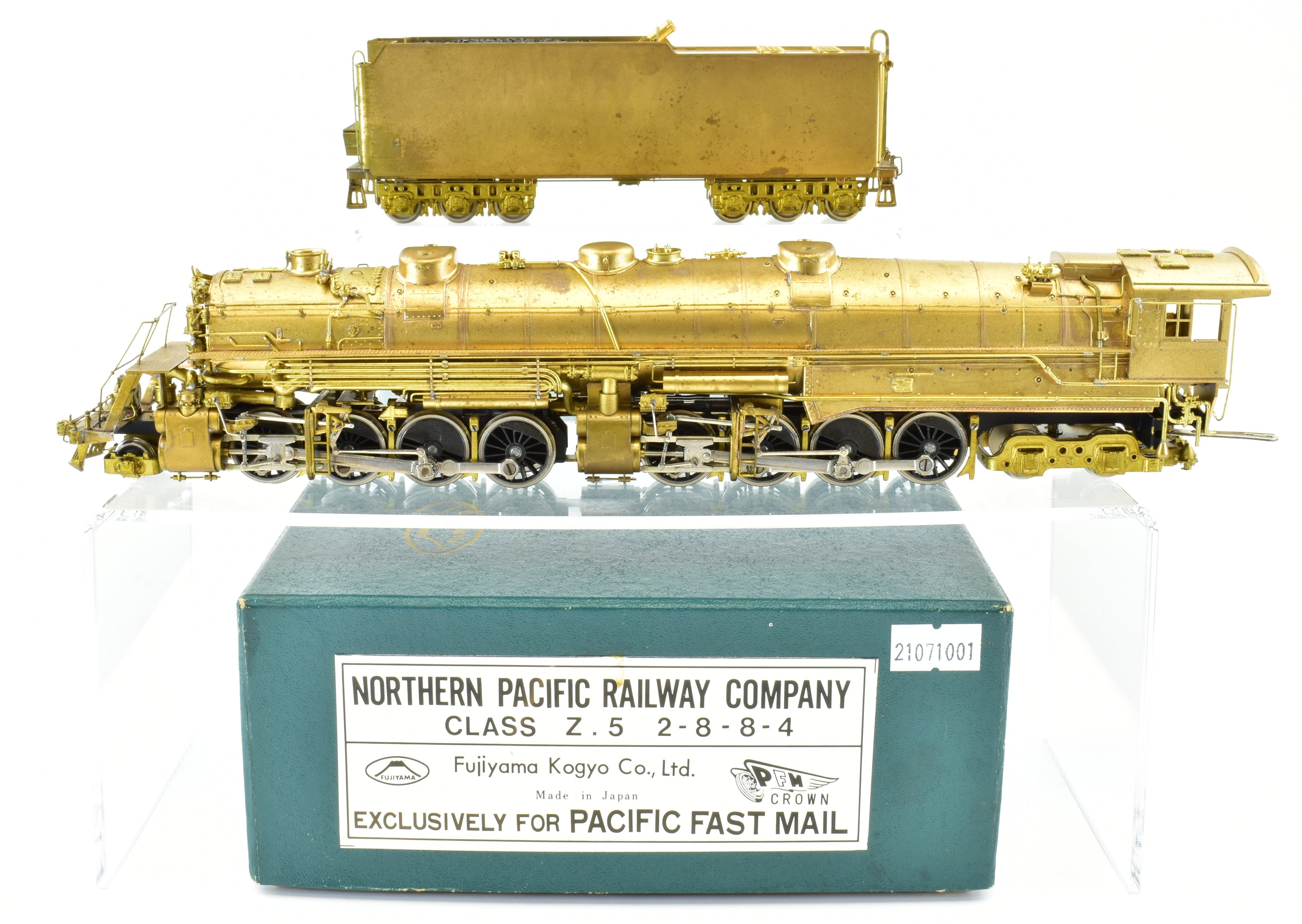 HO Scale Brass Model Train - PFM Fujiyama Northern Pacific Class Z - 5 2 - 8 - 8 - 4 Locomotive from 1969 Run with Crown Design