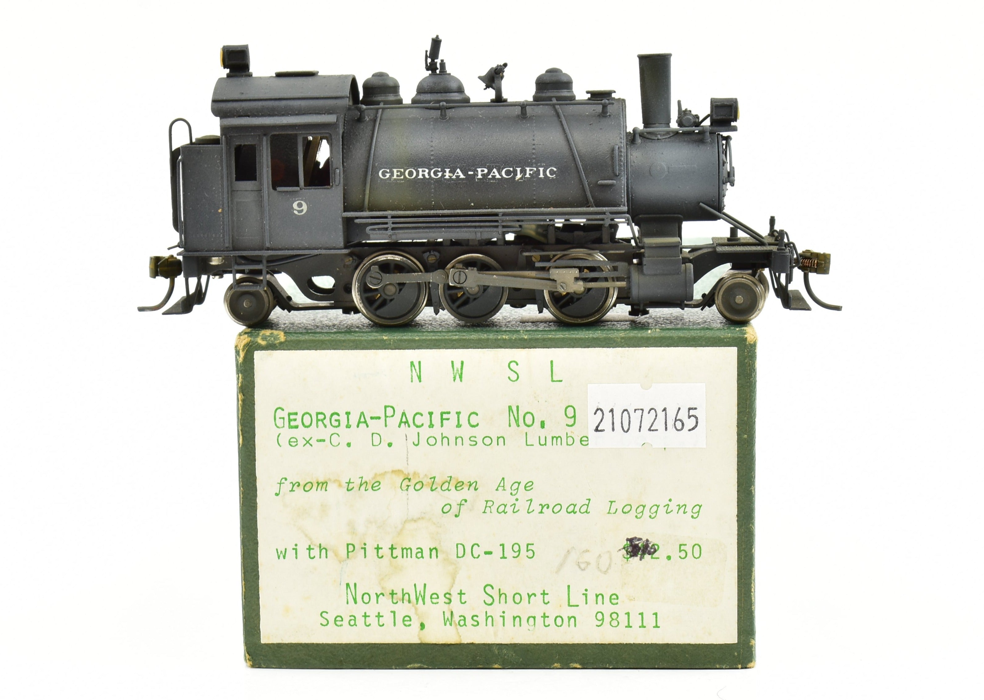 HO Scale Brass Model Train - Northwest Short Line Georgia Pacific #9 Baldwin Side Tank 2-6-2T Logger CP Replica