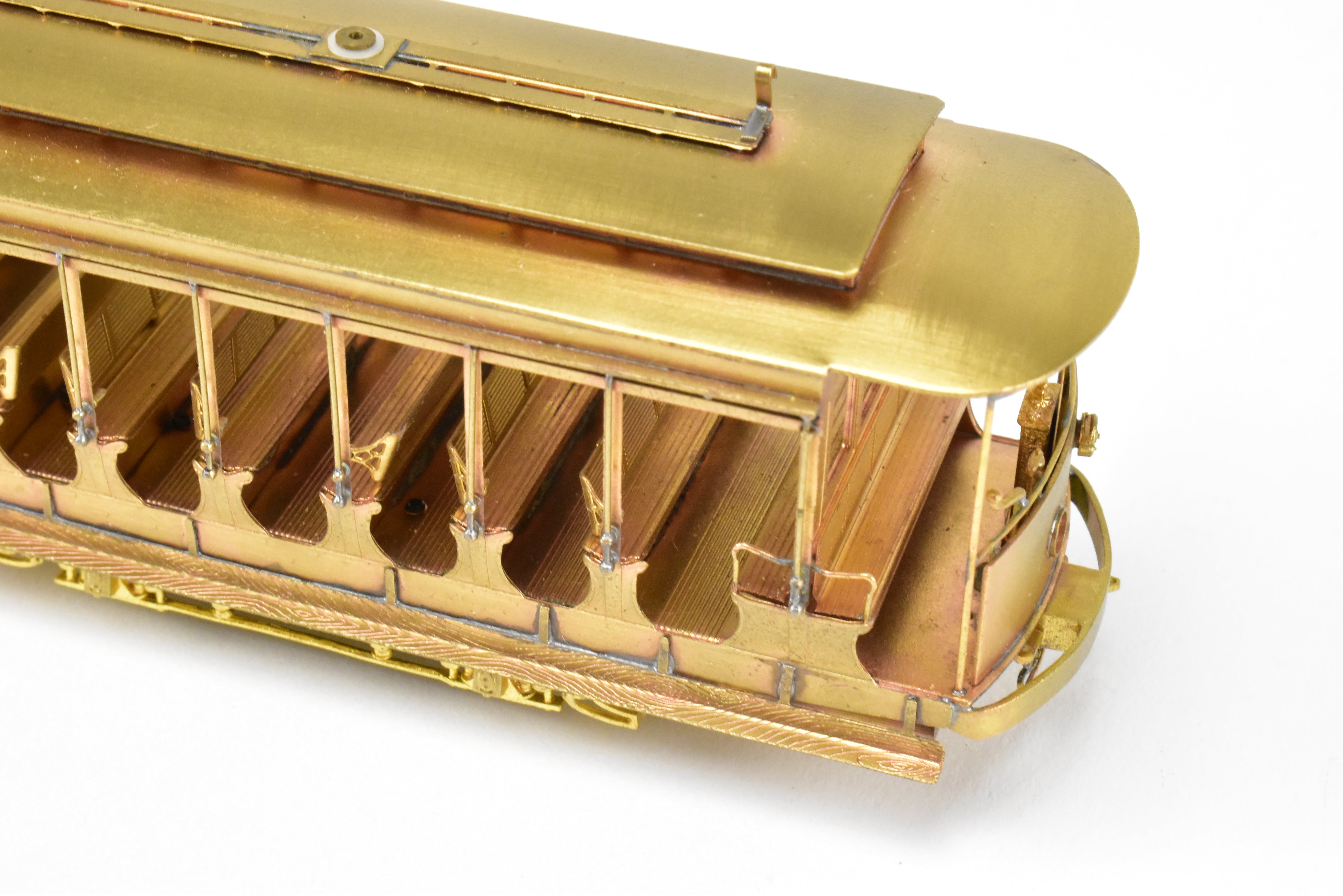 HO Scale Brass MTS Imports Various Roads Brill 10 Bench Open Trolley Model for Model Train Enthusiasts