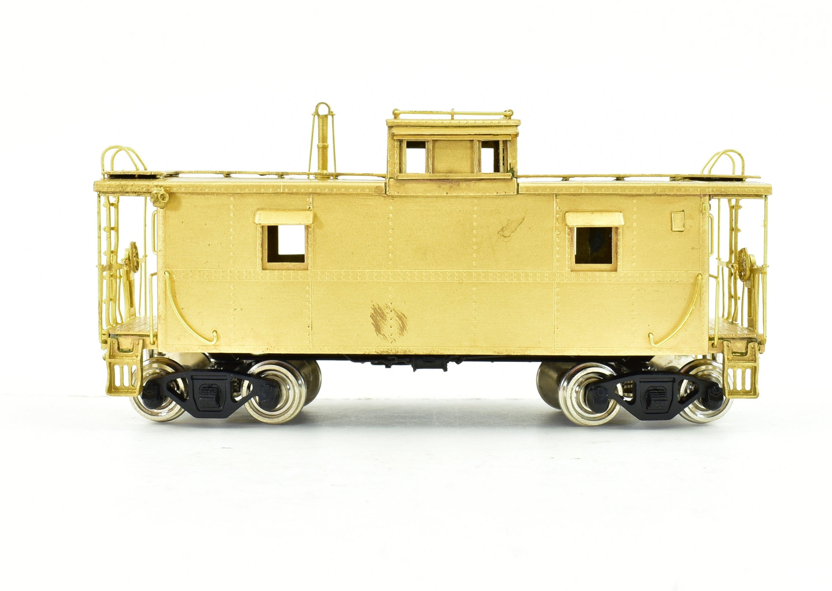 High - Quality HO Brass Nickel - Plated Chesapeake & Ohio Steel Caboose Model