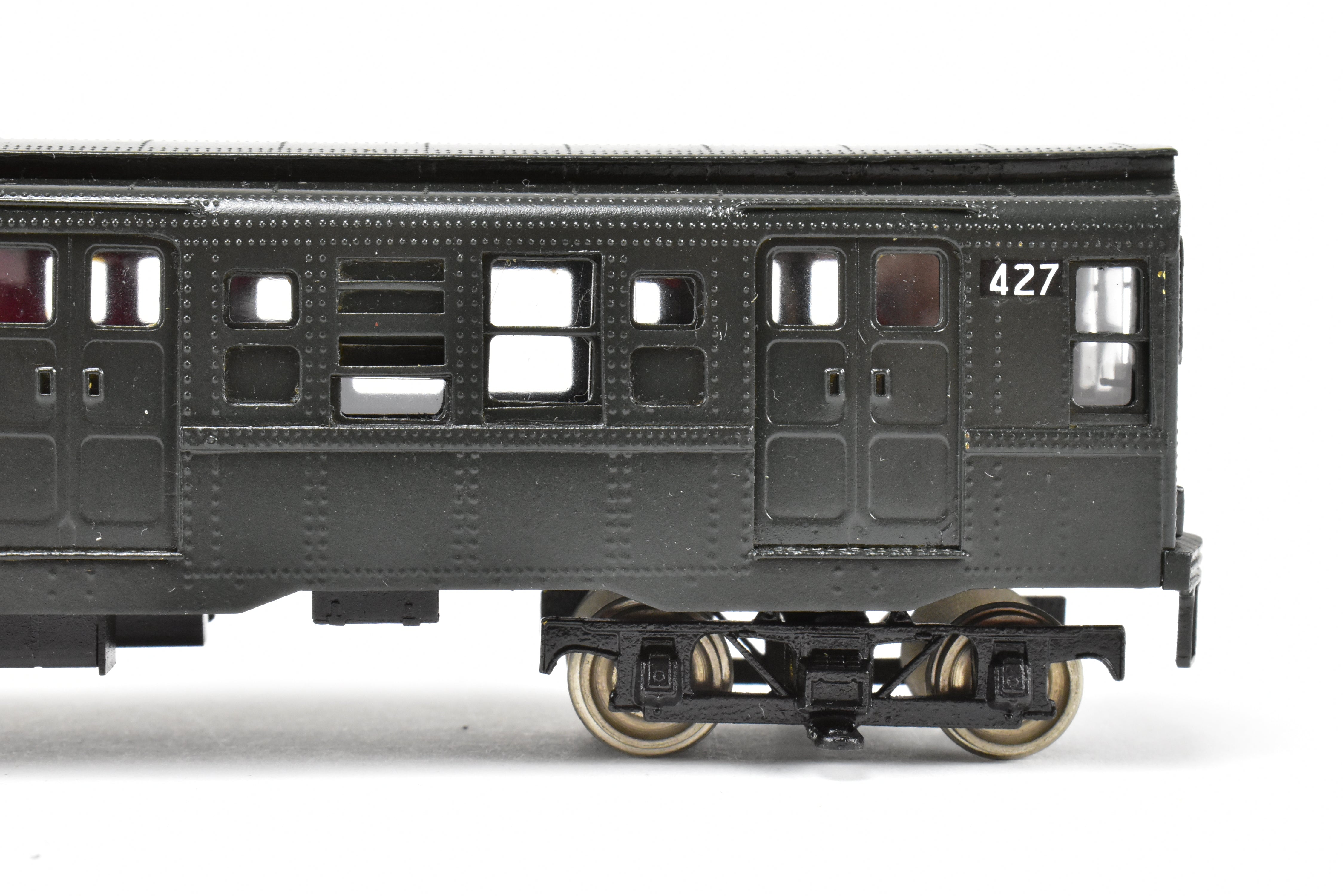 Custom Painted Set of Three HO Brass NJ Subway R-4 Cars, NY Independent System