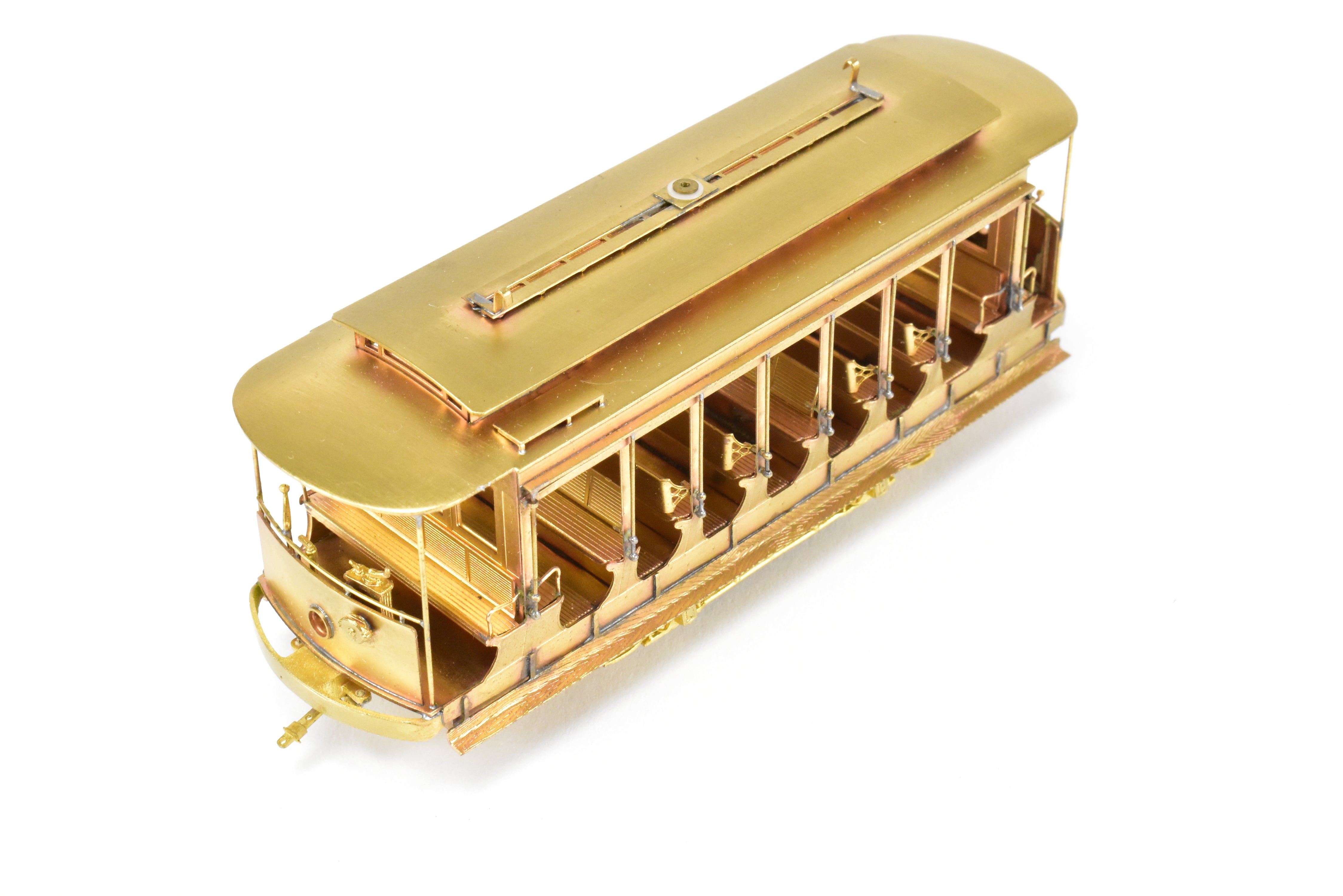 HO Scale Brass MTS Imports Various Roads Brill 10 Bench Open Trolley Model for Model Train Enthusiasts