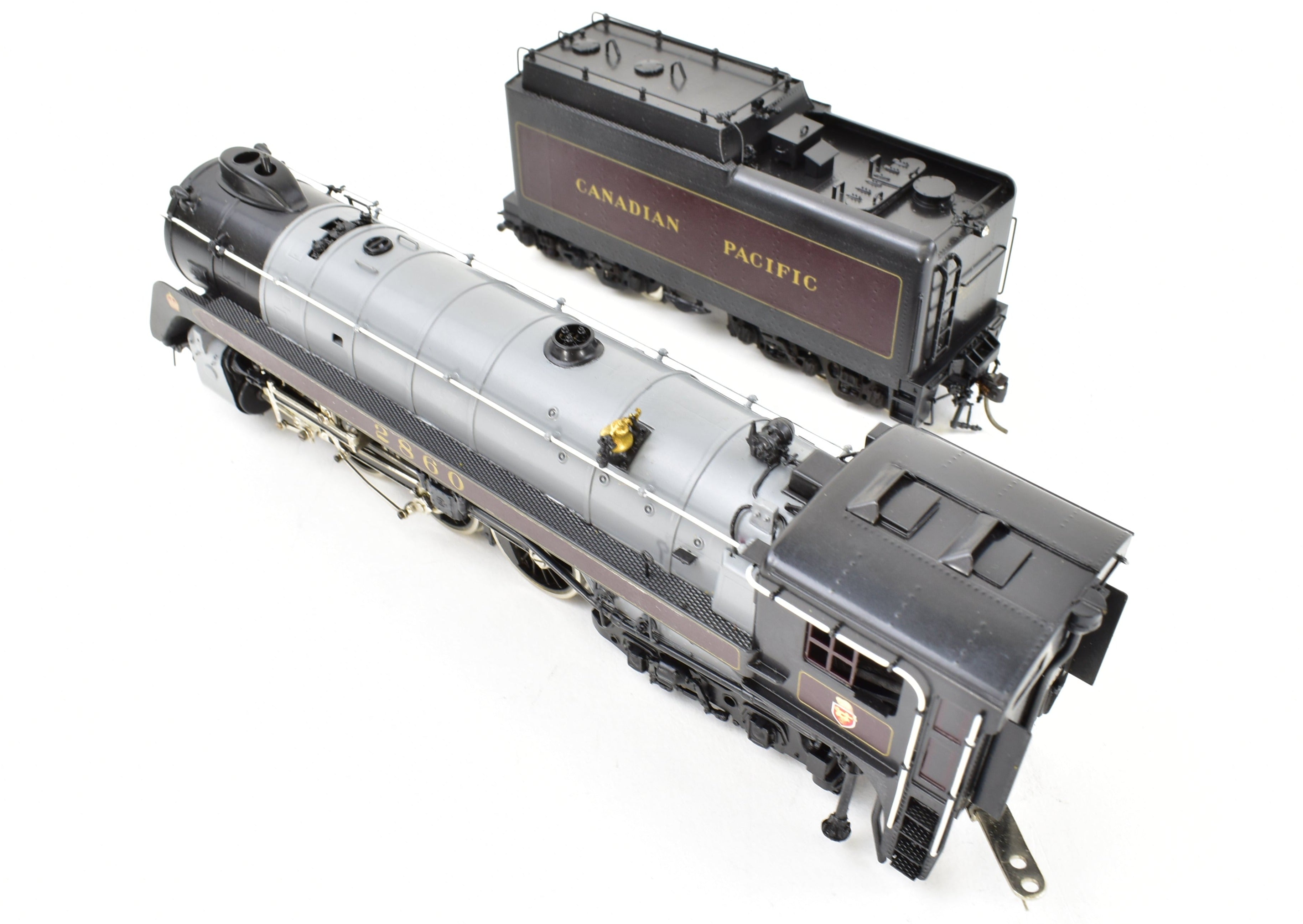 High - Quality HO Scale Brass PFM - Tenshodo Canadian Pacific Railway 4 - 6 - 4 Class H - 1e #2860 Royal Hudson Model Locomotive for Railway Enthusiasts