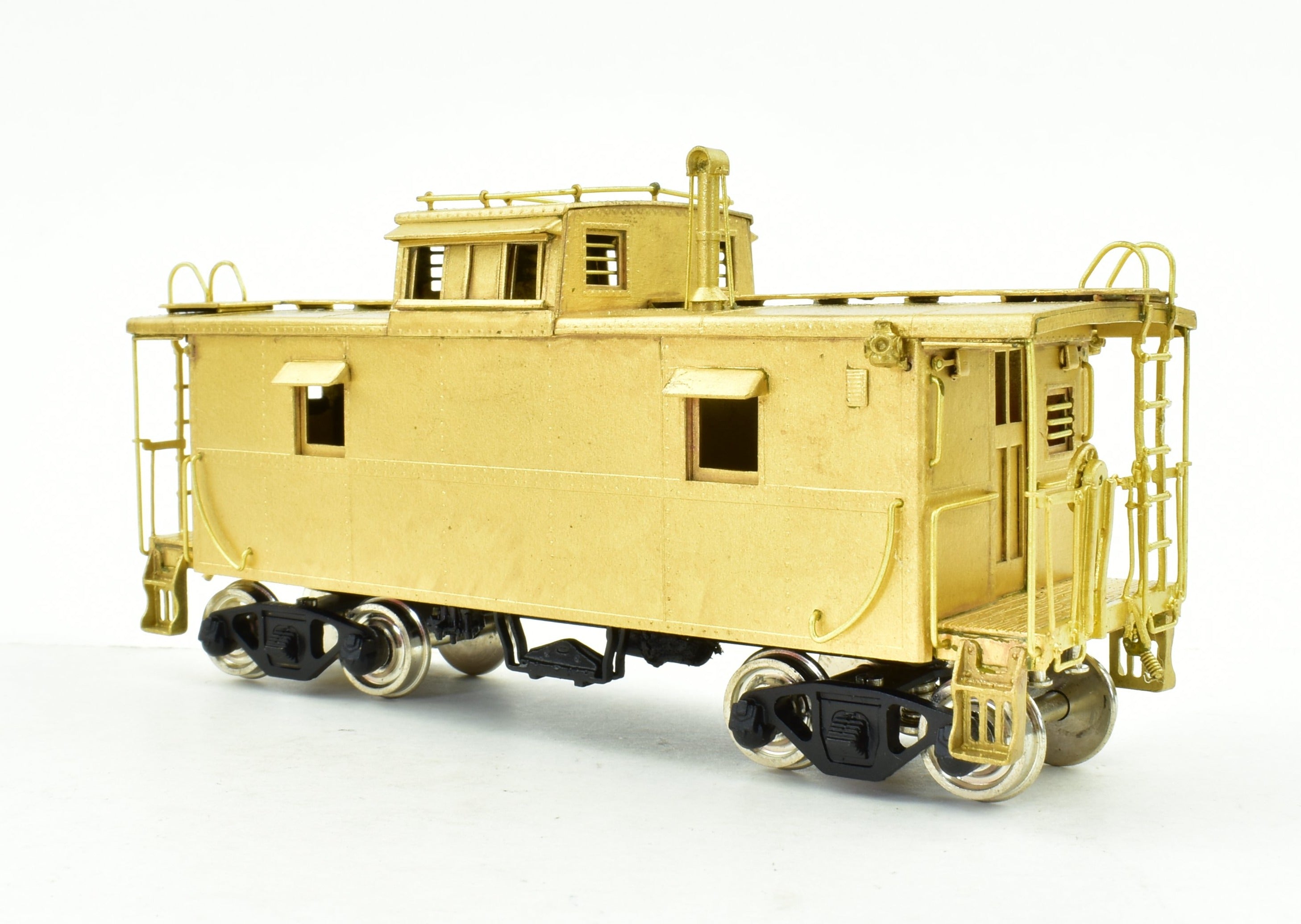 High - Quality HO Brass Nickel - Plated Chesapeake & Ohio Steel Caboose Model