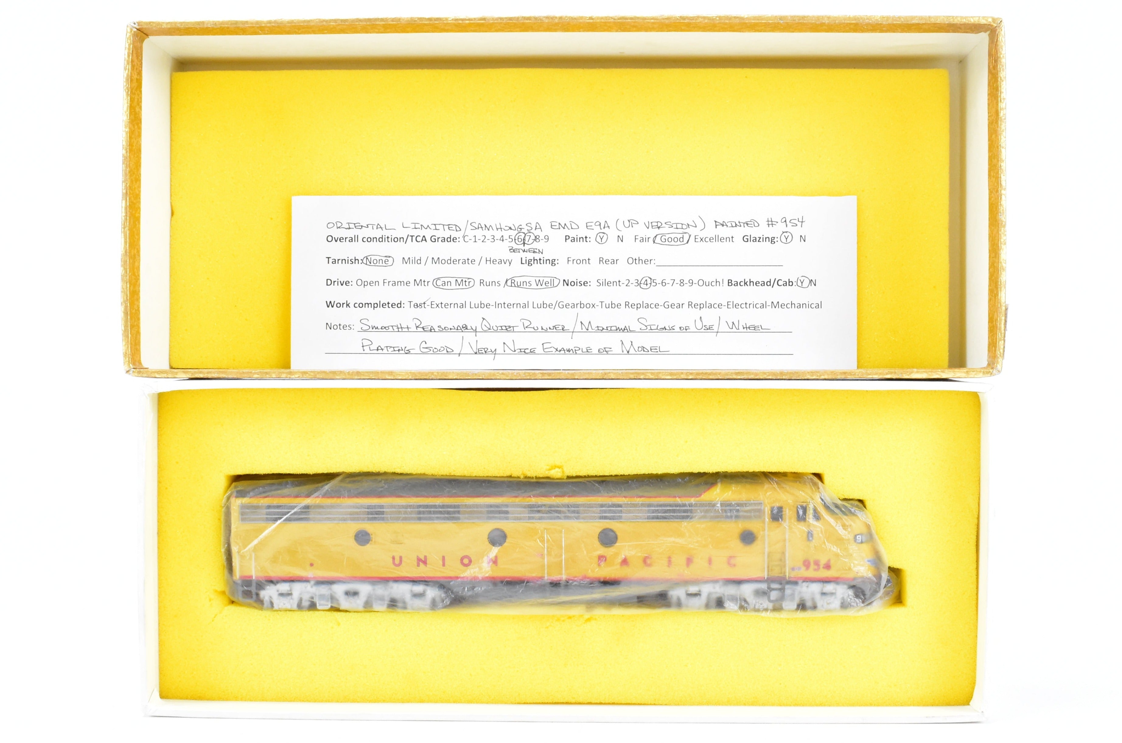 HO Scale Brass Union Pacific Version EMD E9A 2000 HP Custom - Painted Model Train, Oriental Limited, No. 954