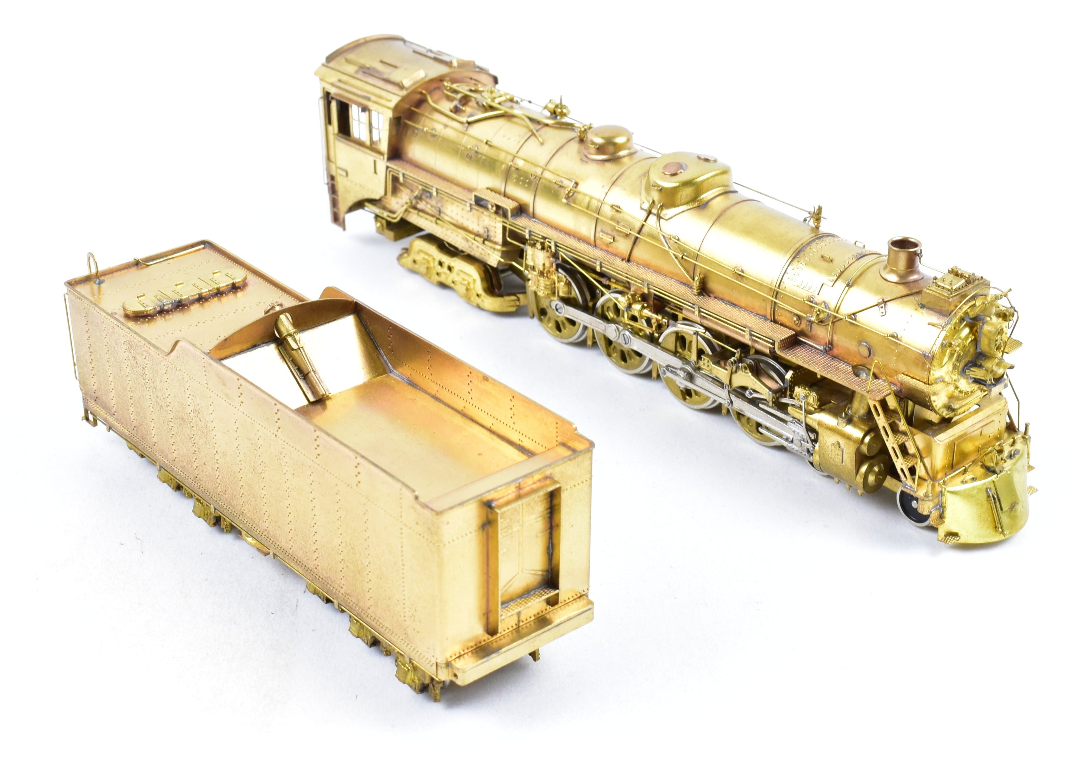 High - Quality HO Scale Brass Pacific Fast Mail (PFM) Model Train - Toby CB&Q - Burlington Route 4 - 8 - 4 Class O - 5, 1963 Run Crown Edition