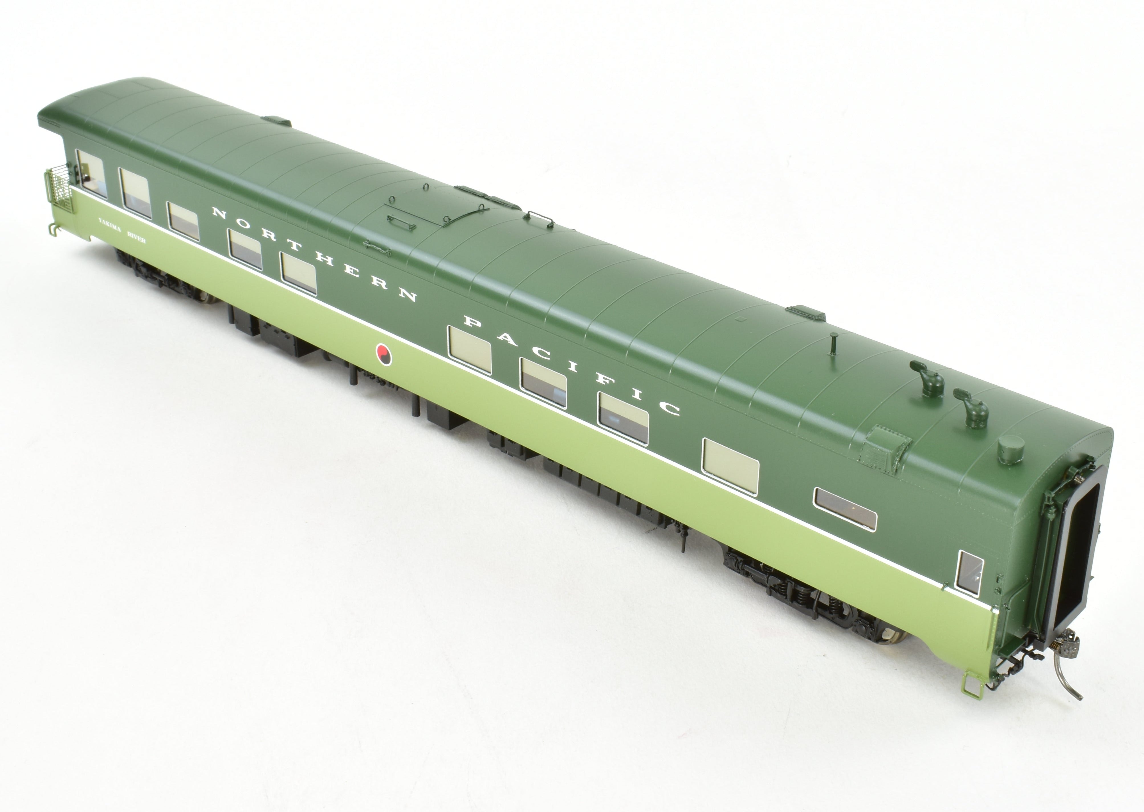 High - Quality HO Scale Brass Business Car of North Bank Line and Northern Pacific, Factory - Painted from Yakima River Factory