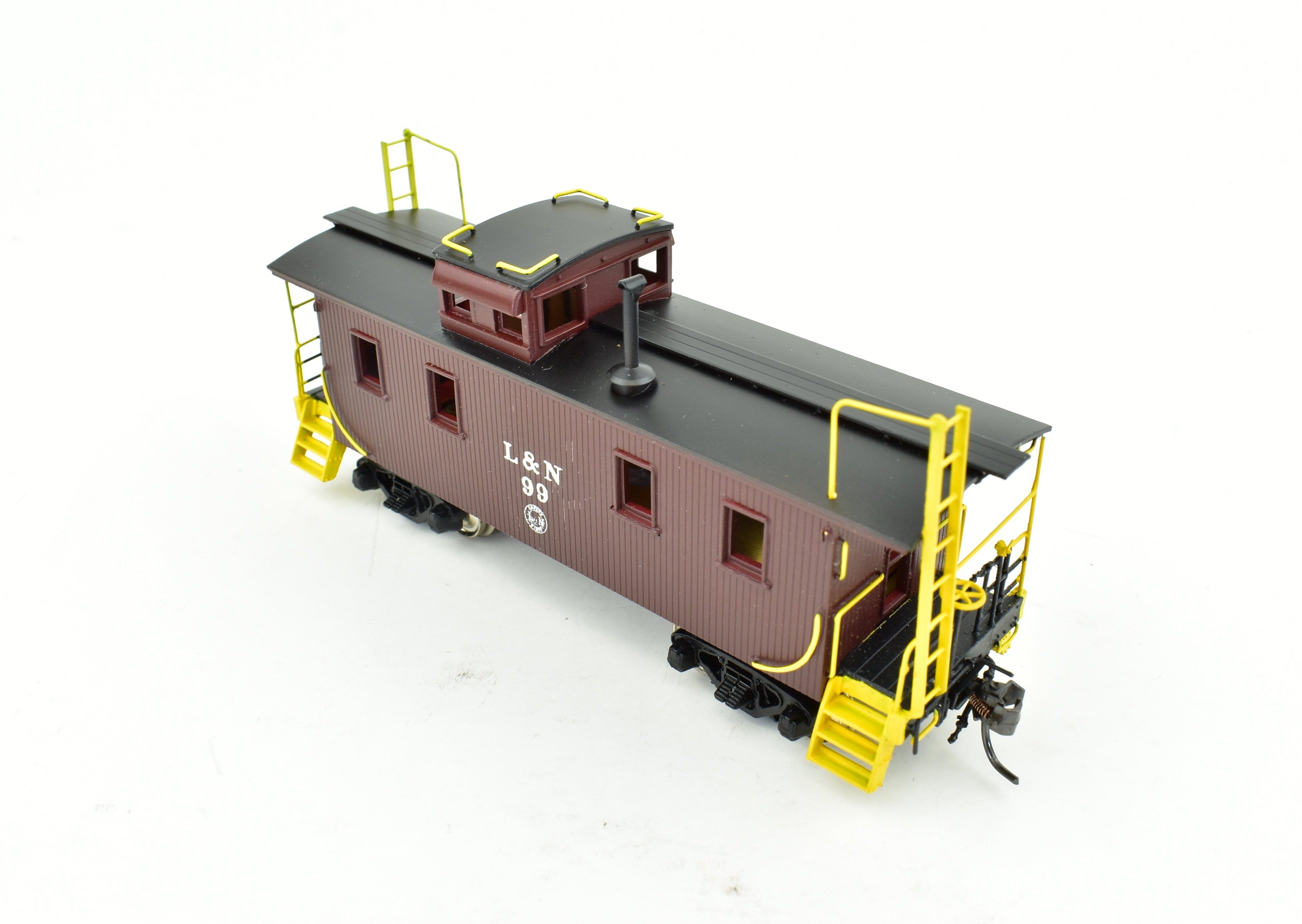 HO Scale Brass PFM SKI Louisville & Nashville NE Series Wood Caboose, Factory Painted