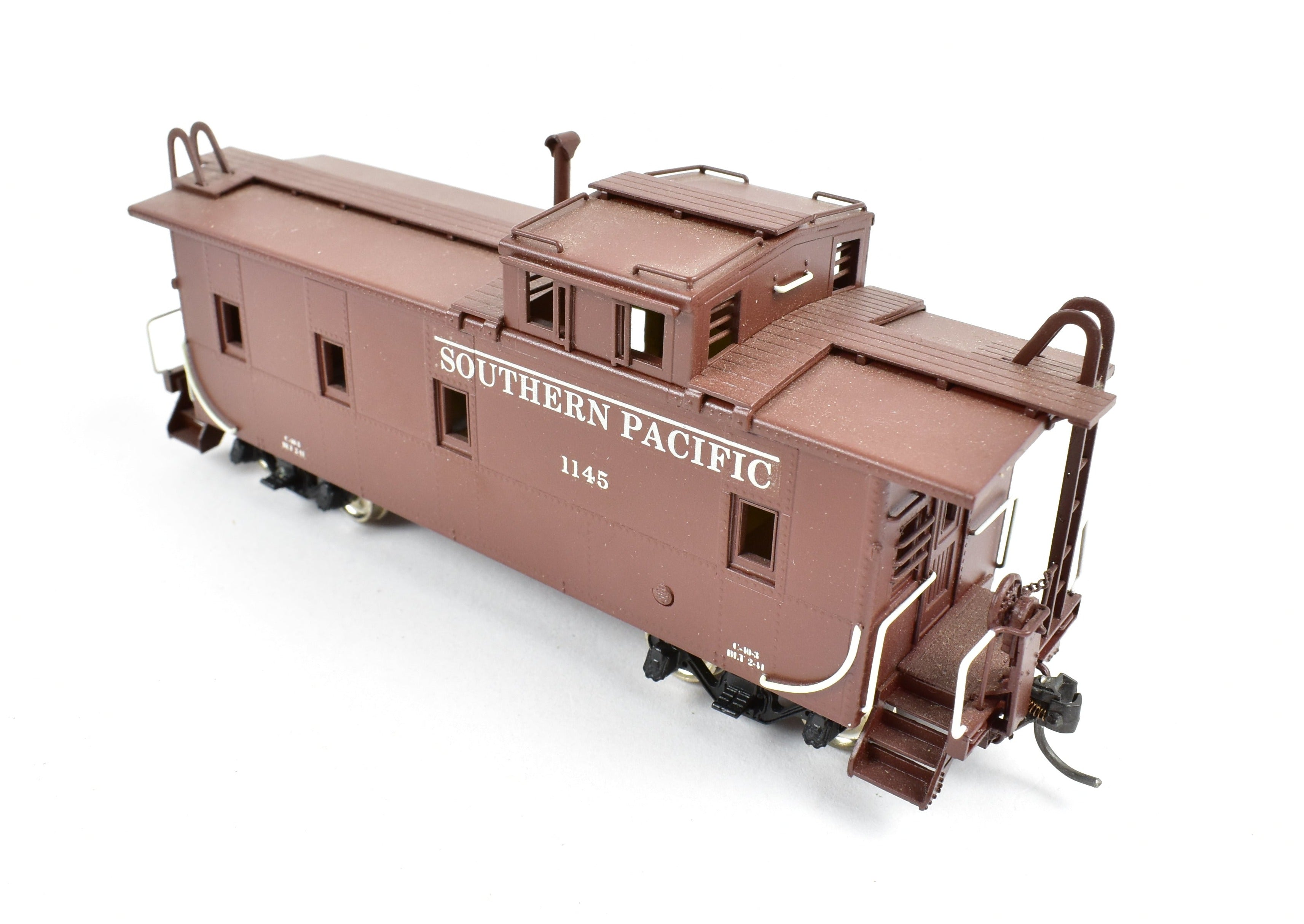 HO Scale Brass Pacific Fast Mail (PFM) SKI SP Southern Pacific Steam Era C - 40 - 3 Steel Caboose, Factory Painted with Road Number 1145