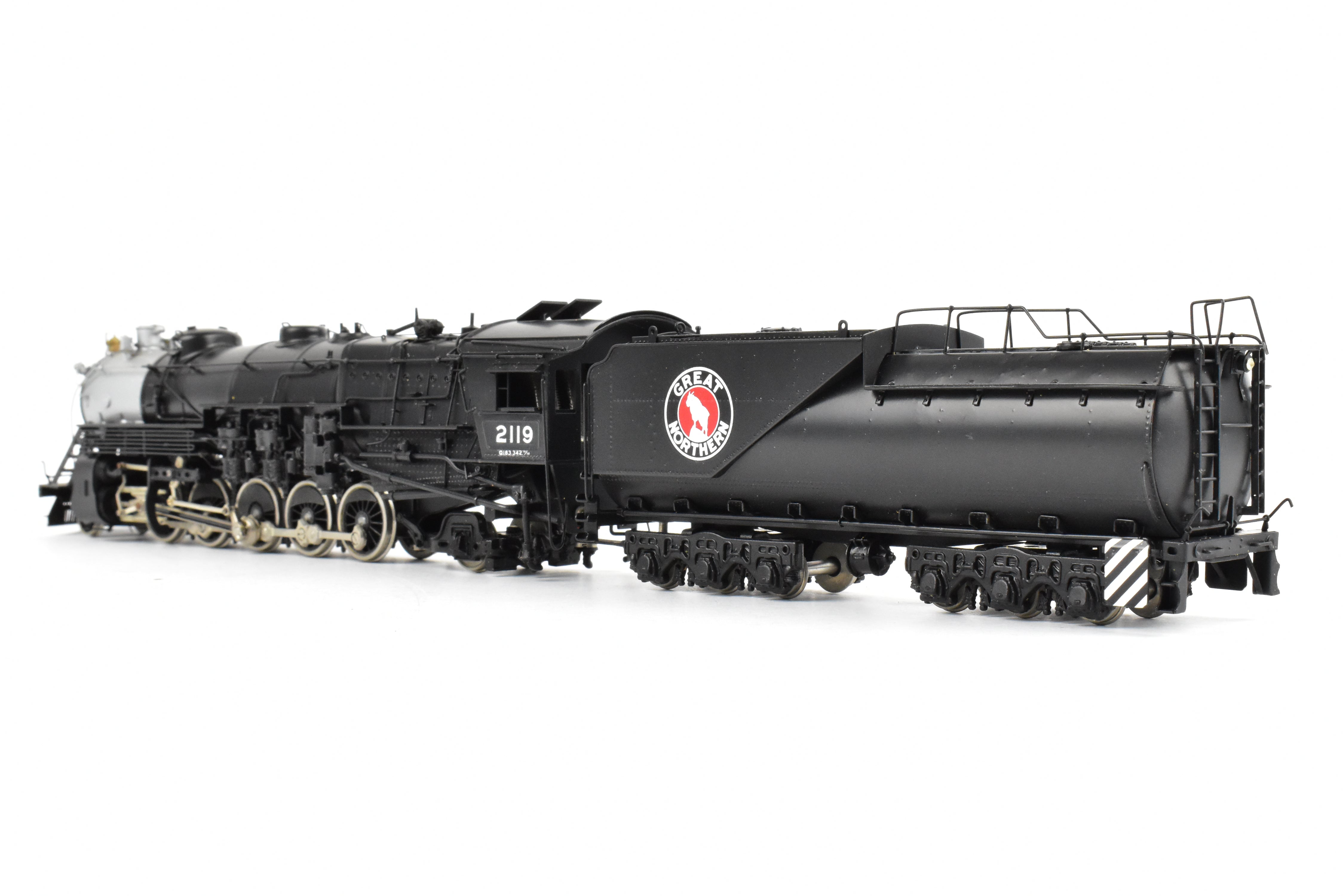 HO Scale Brass Model Train - PFM Tenshodo Great Northern 2-10-2 Class Q-1 Factory Painted Crown Model #2119