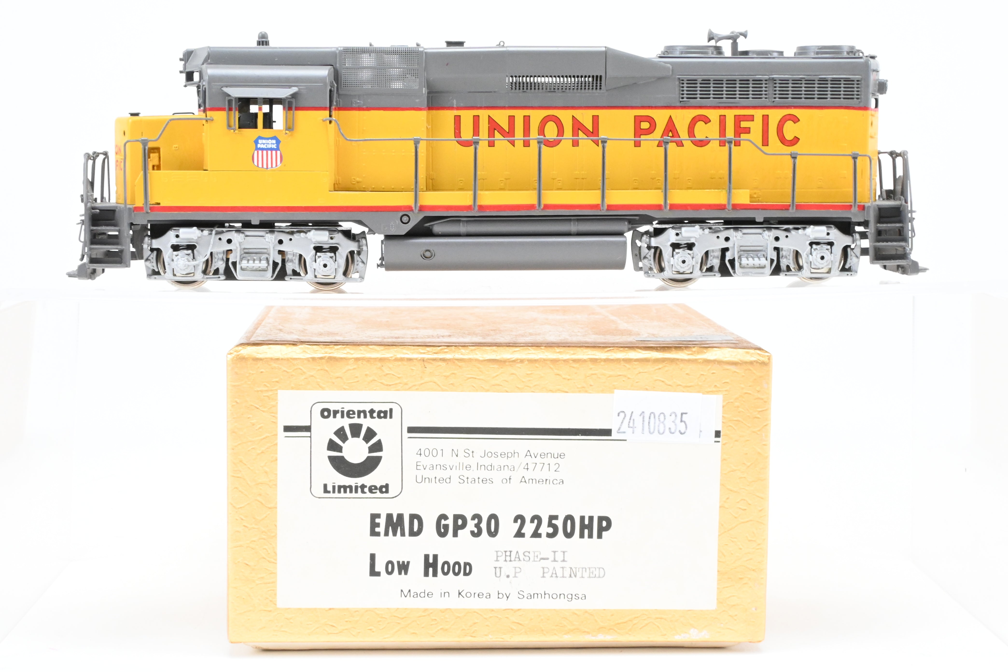 HO Scale Brass Union Pacific EMD GP30 2250 HP Low Hood Model
