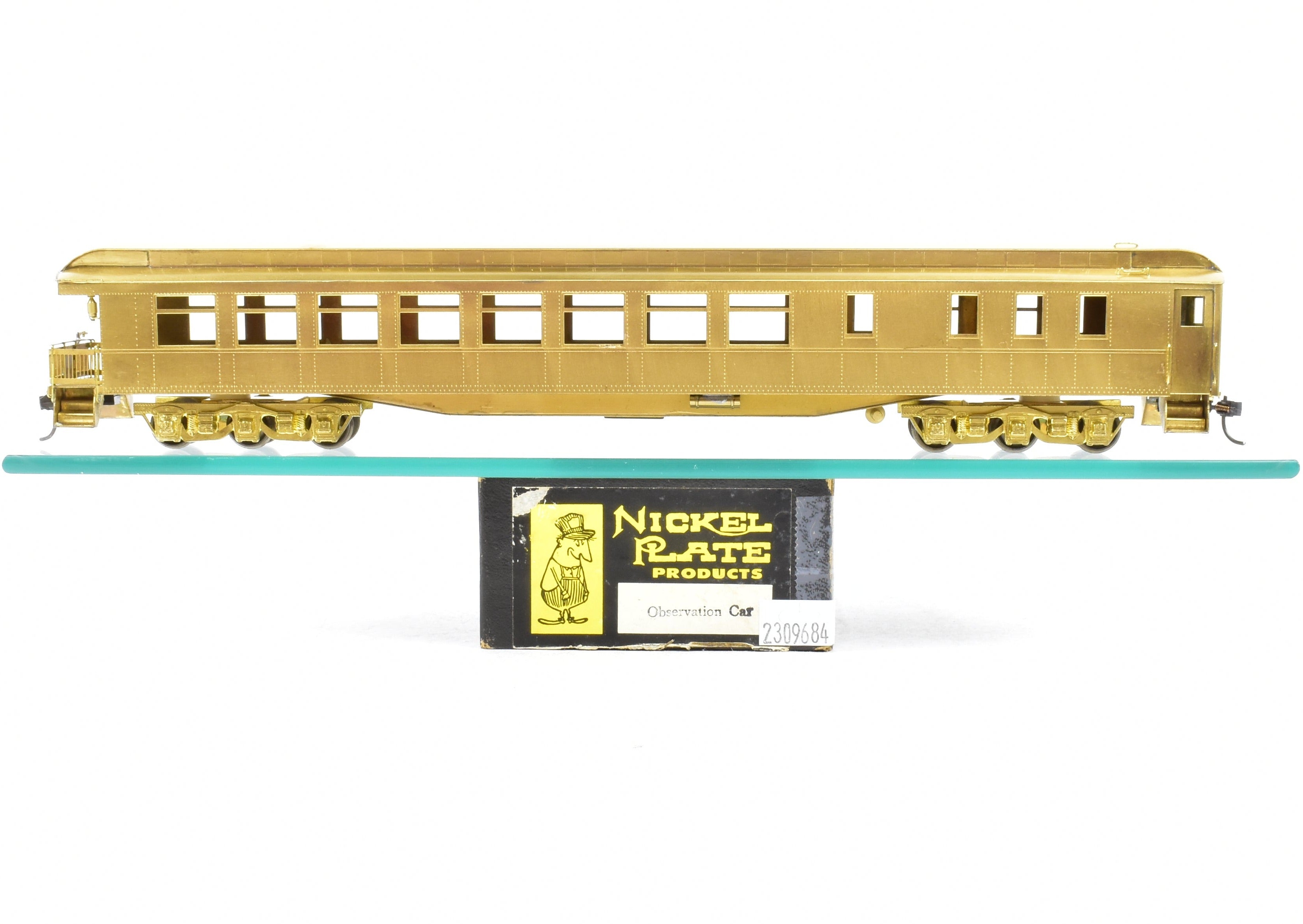 HO Scale Brass Nickel Plated Model Train - New York Ontario & Western Observation Car by Nickel Plate Products