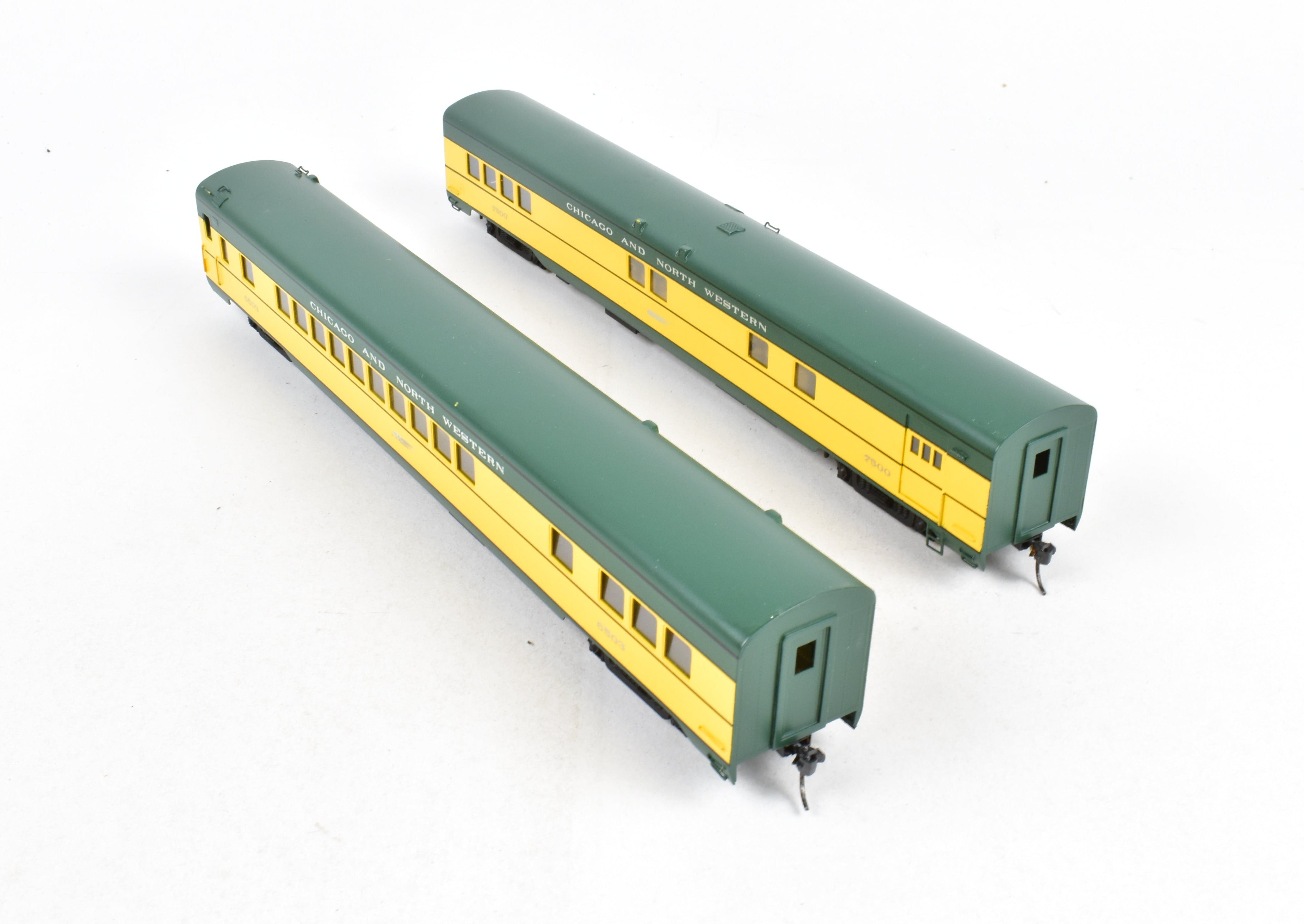 HO Brass NPP Nickel Plate 2-Car Baggage & Parlor Set Factory Painted C&NW