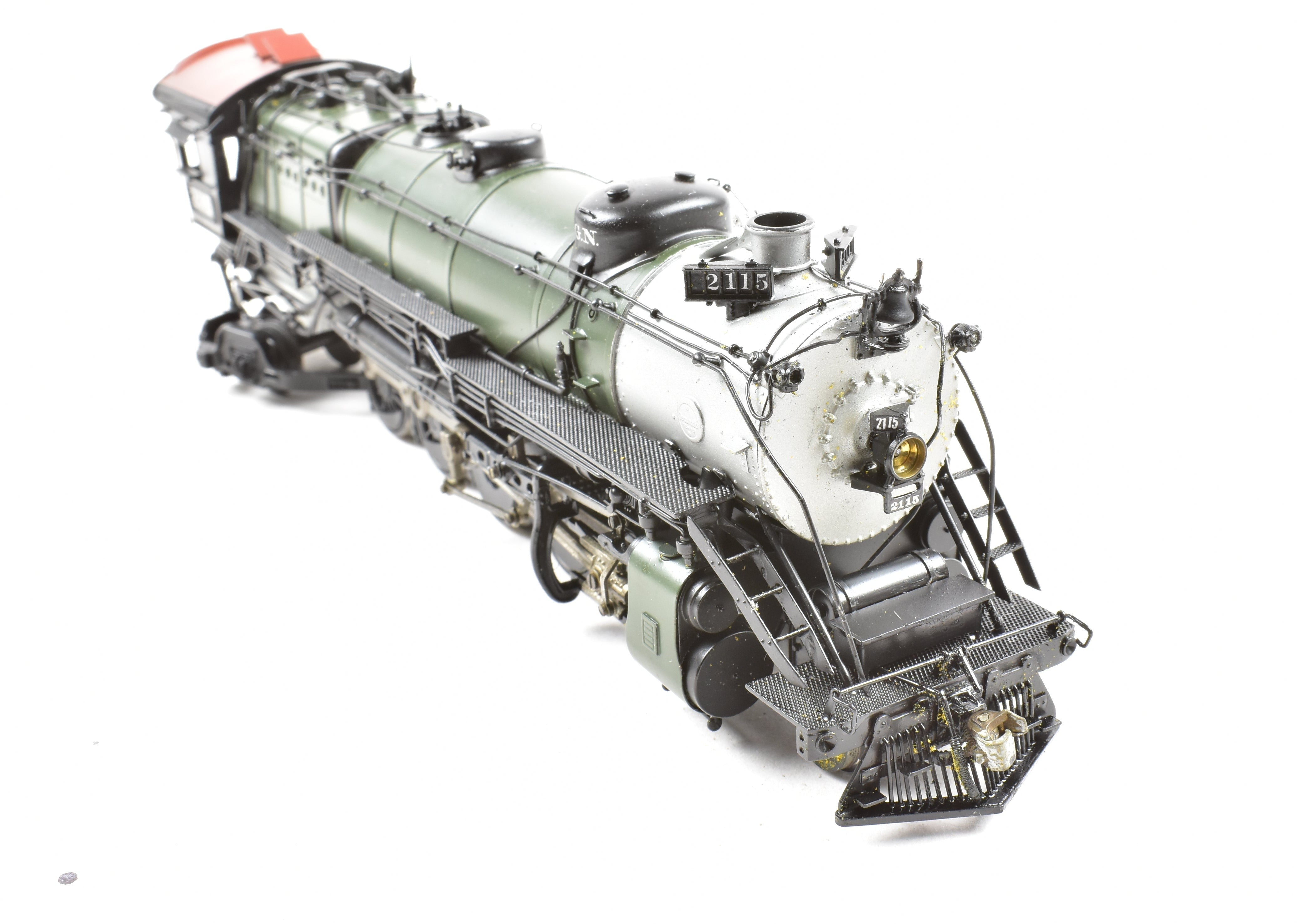 High - Quality HO Scale Brass PFM - Tenshodo Great Northern Class Q - 1 2 - 10 - 2 Model Train with Custom - Painted Glacier Park Design