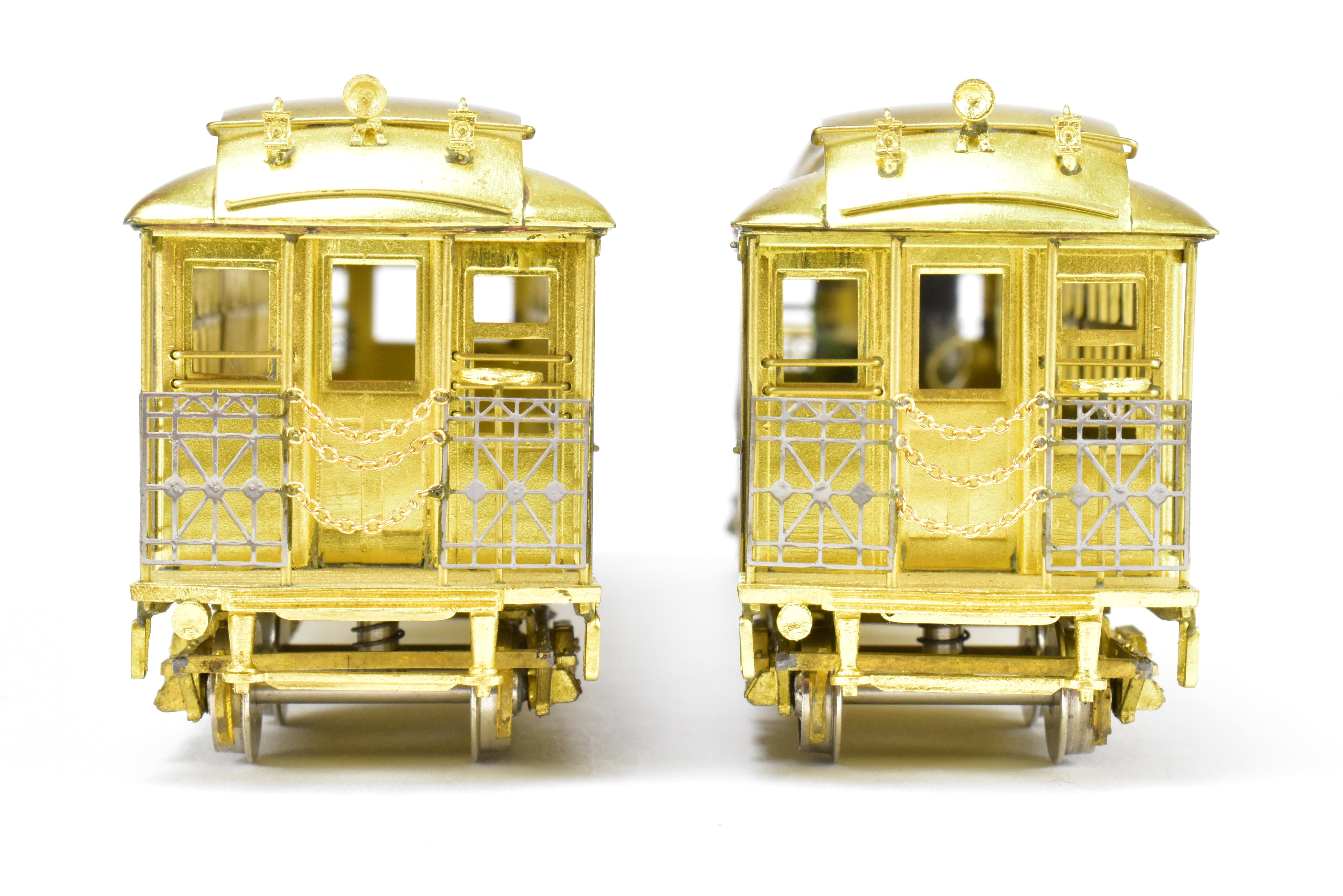 HO Scale Brass Model Train Set by MTS Imports - Manhattan Elevated Railway and Chicago & South Side Rapid Transit Elevated 2 Car Set