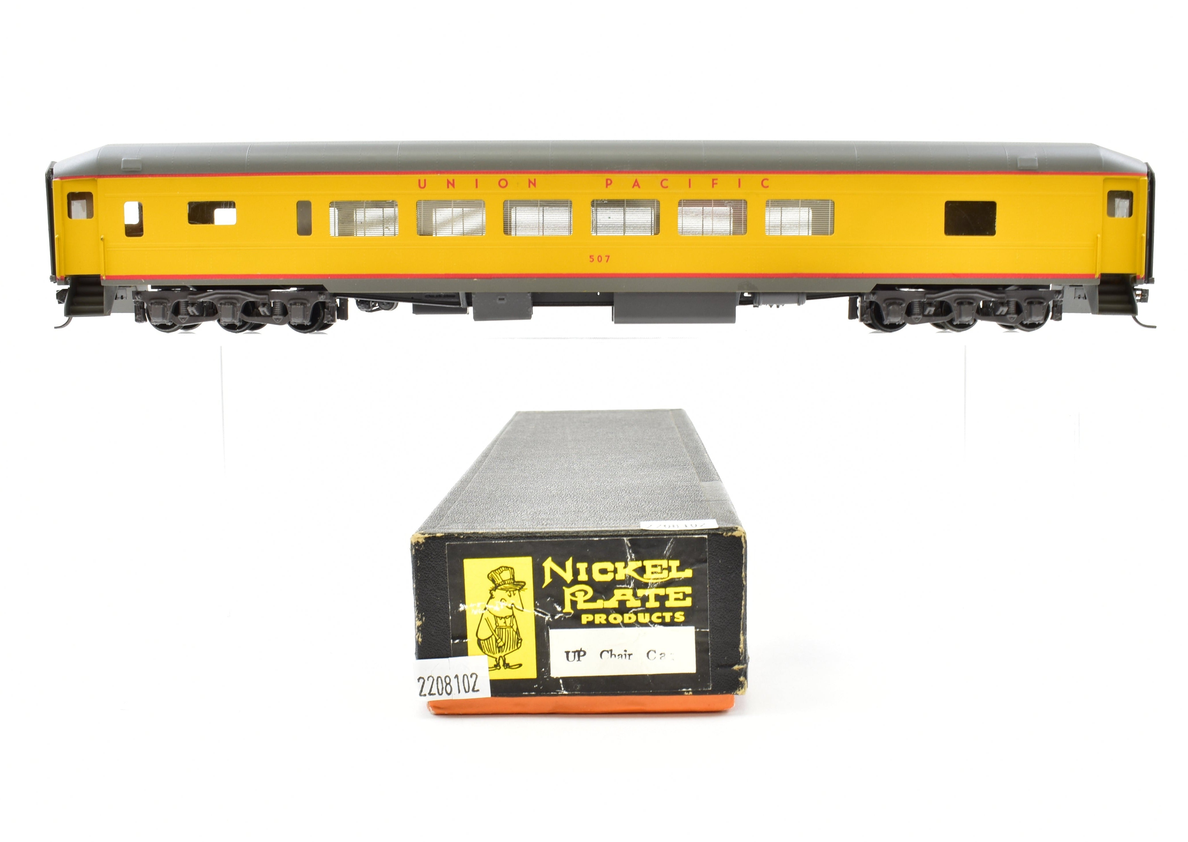 HO Scale Brass Nickel Plate Products (NPP) Union Pacific Chair Car Model No. 507 with Custom Professional Painting