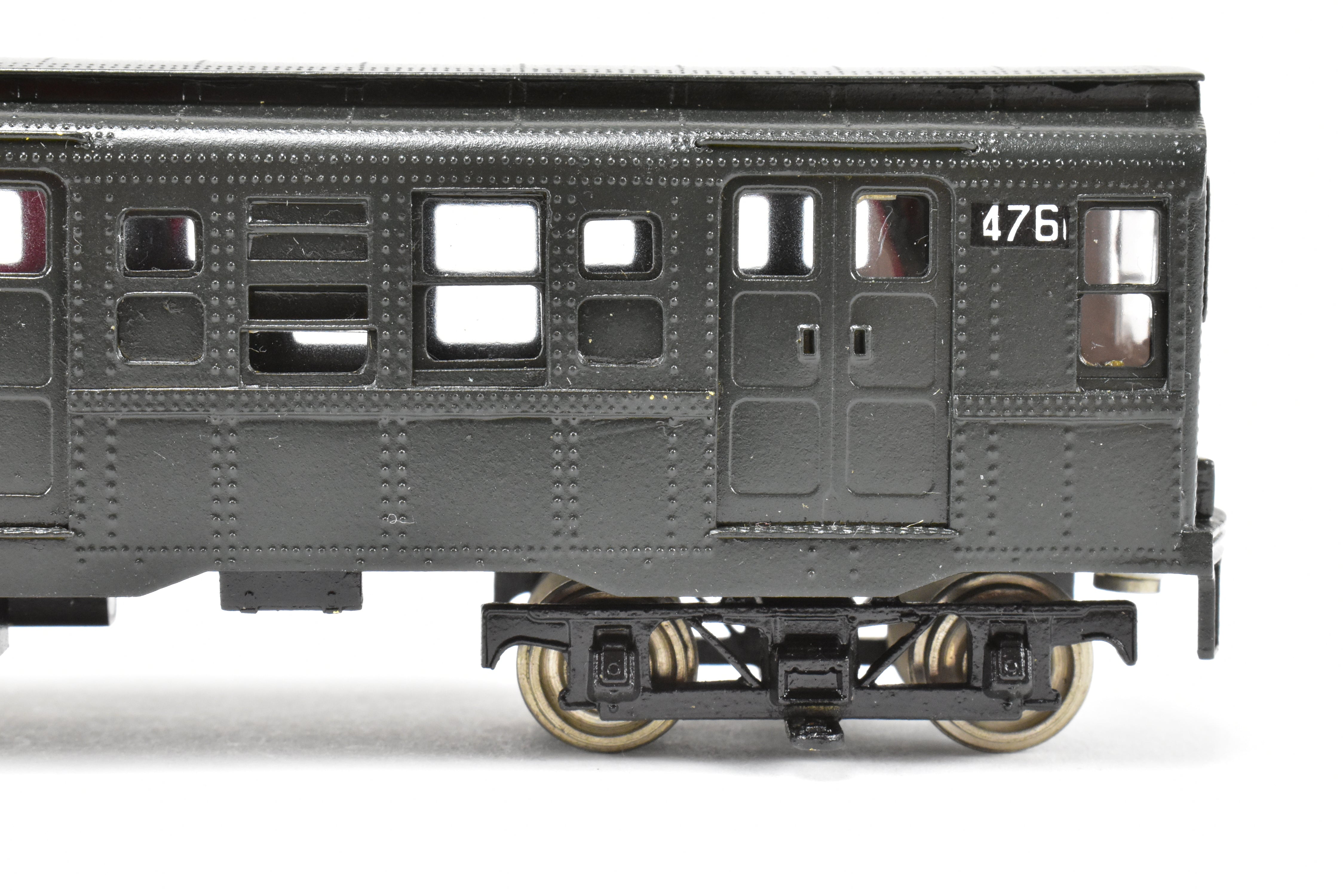 Custom Painted Set of Three HO Brass NJ Subway R-4 Cars, NY Independent System