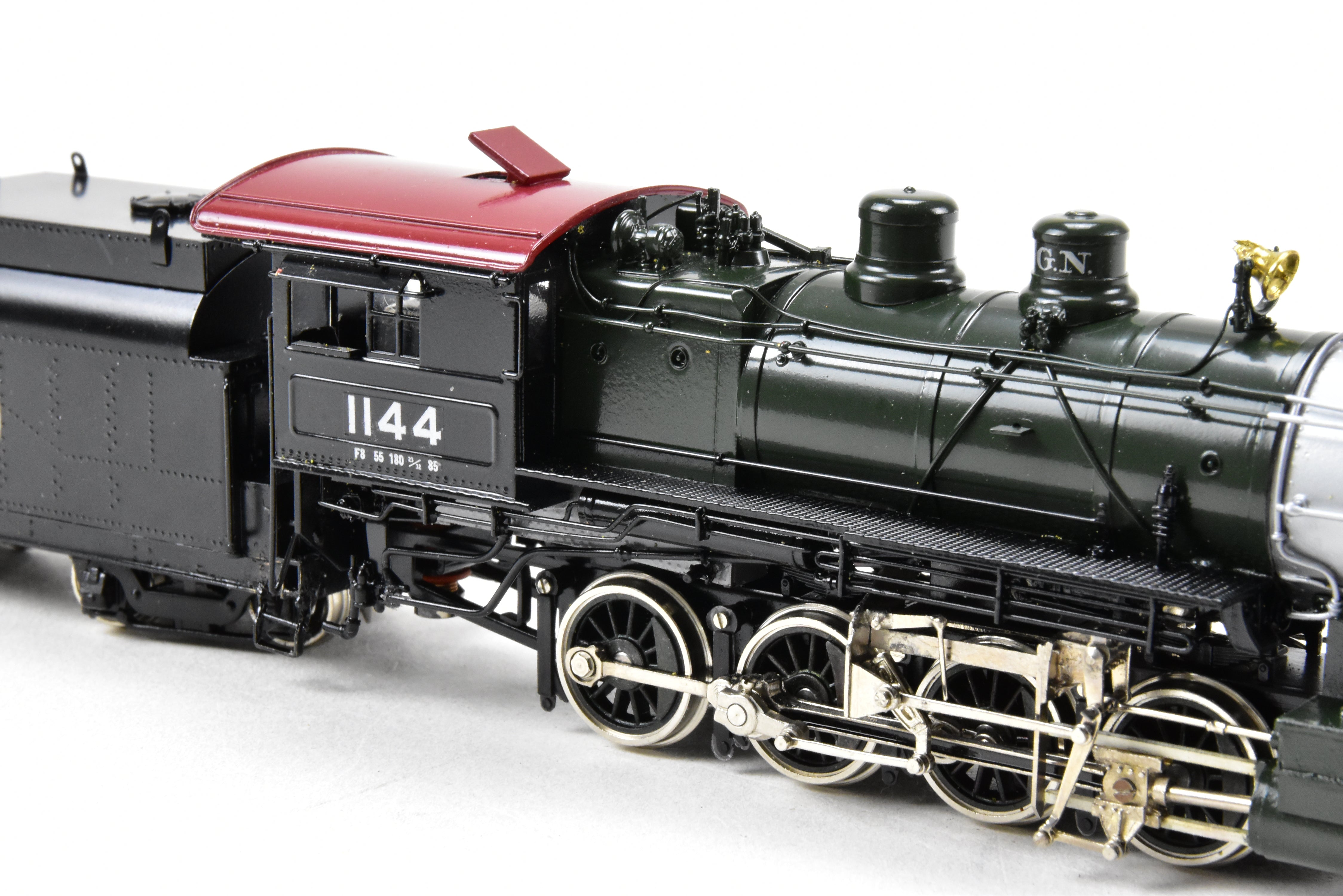 HO Scale Brass PFM - Tenshodo Great Northern 2-8-0 Class F-8 Glacier Park Crown Model Locomotive from 1977 Production Run