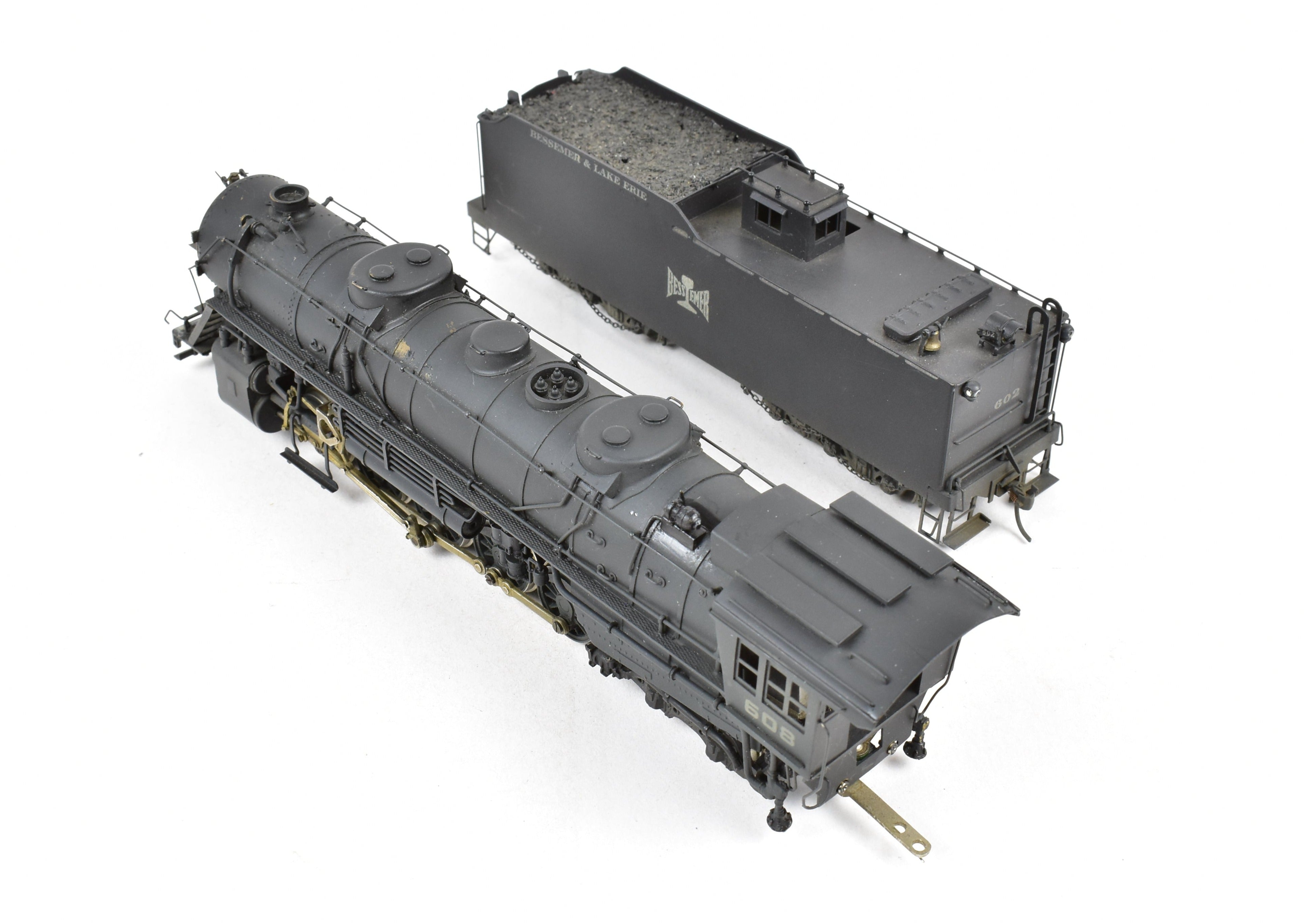 HO Scale Brass Nickel Plated Model Train - Bessemer & Lake Erie 2-10-4 FP No. 608 Reboxxed Version