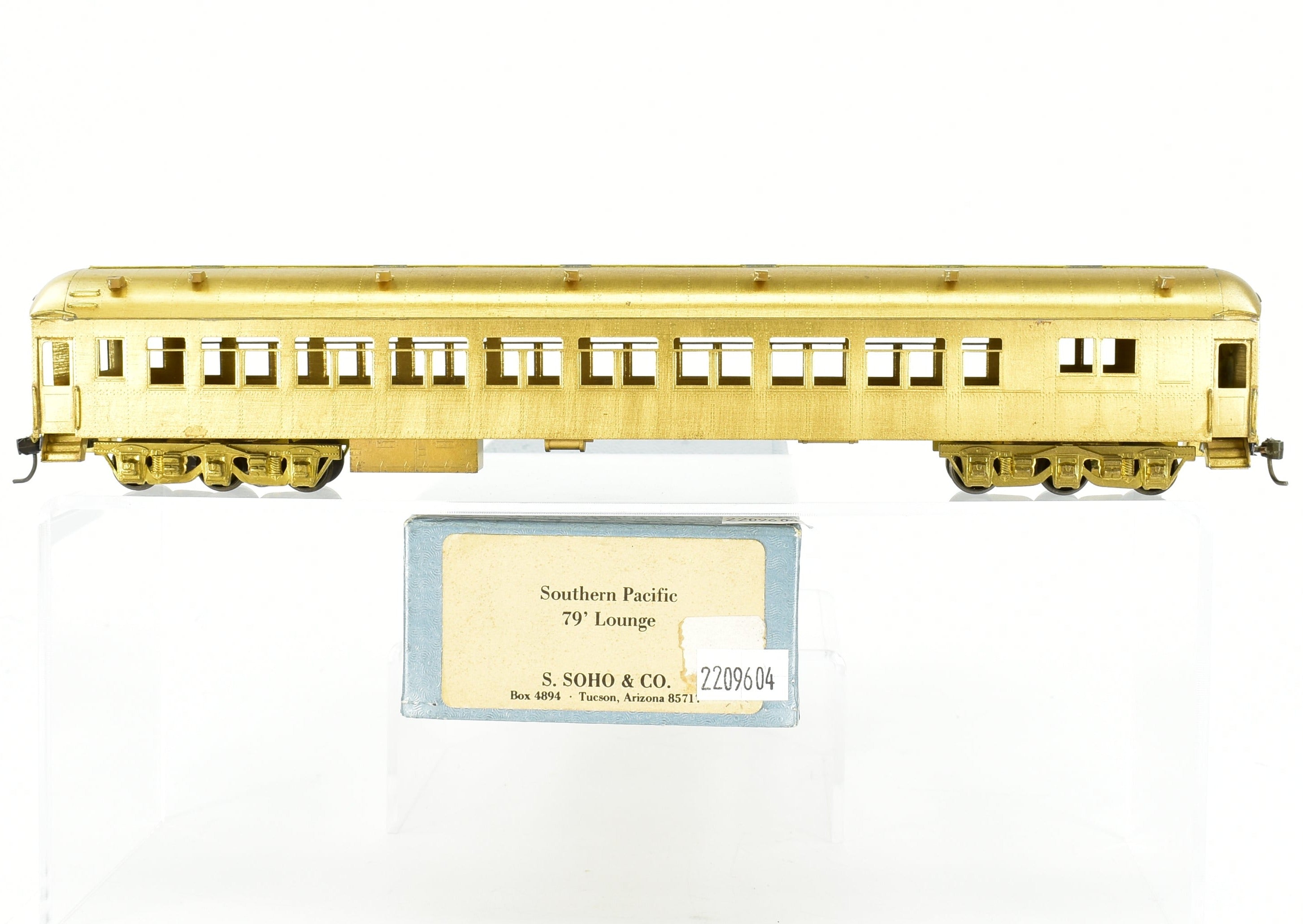 HO Scale Brass Soho Southern Pacific 79' Unpainted Lounge Car Model