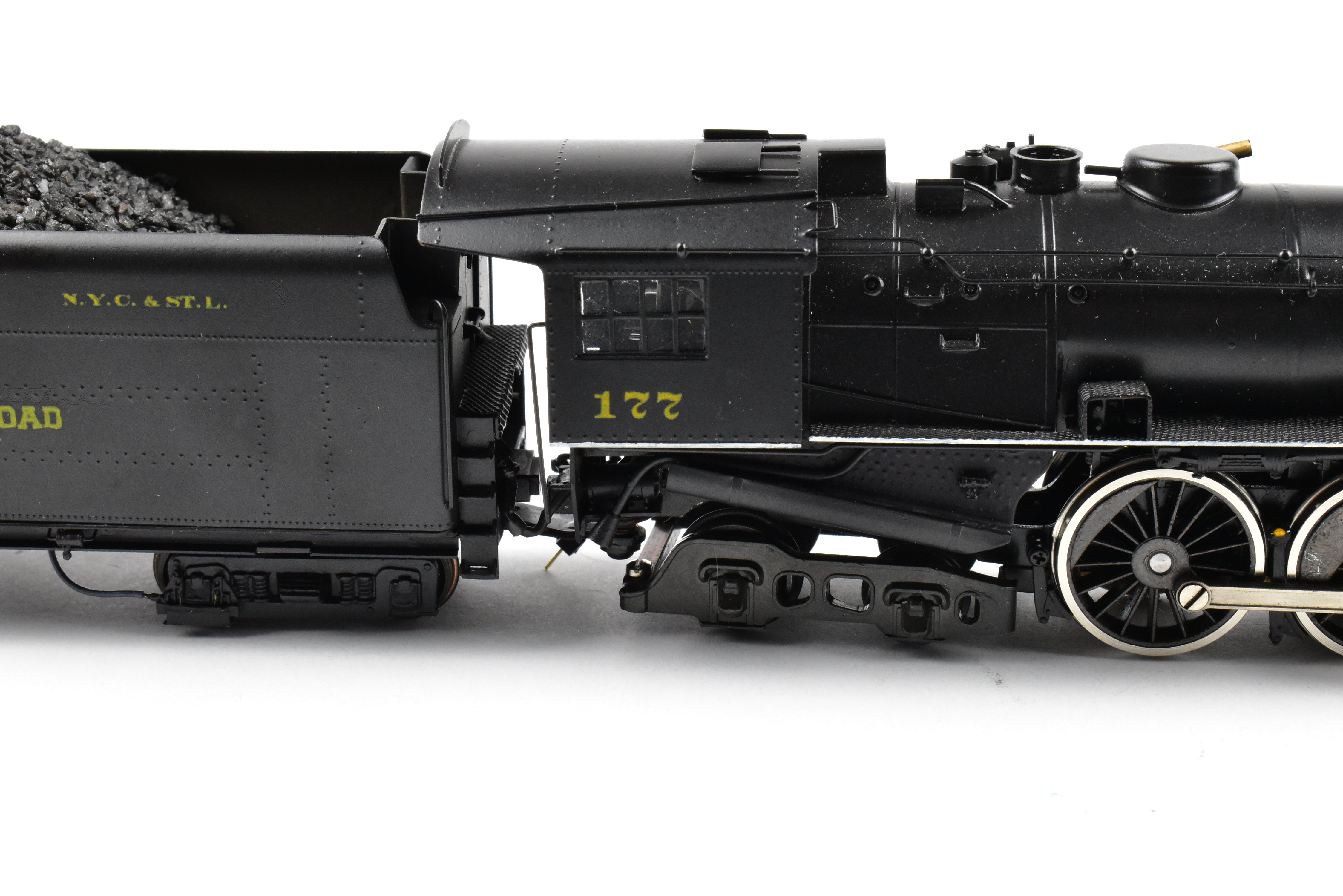 HO Scale Brass Model Train - Nickel Plate Products (NPP), Nickel Plate Road Class L - 1a 4 - 6 - 4 Steam Locomotive without Elephant Ear Smoke Lifters, Comes with Wrong Box