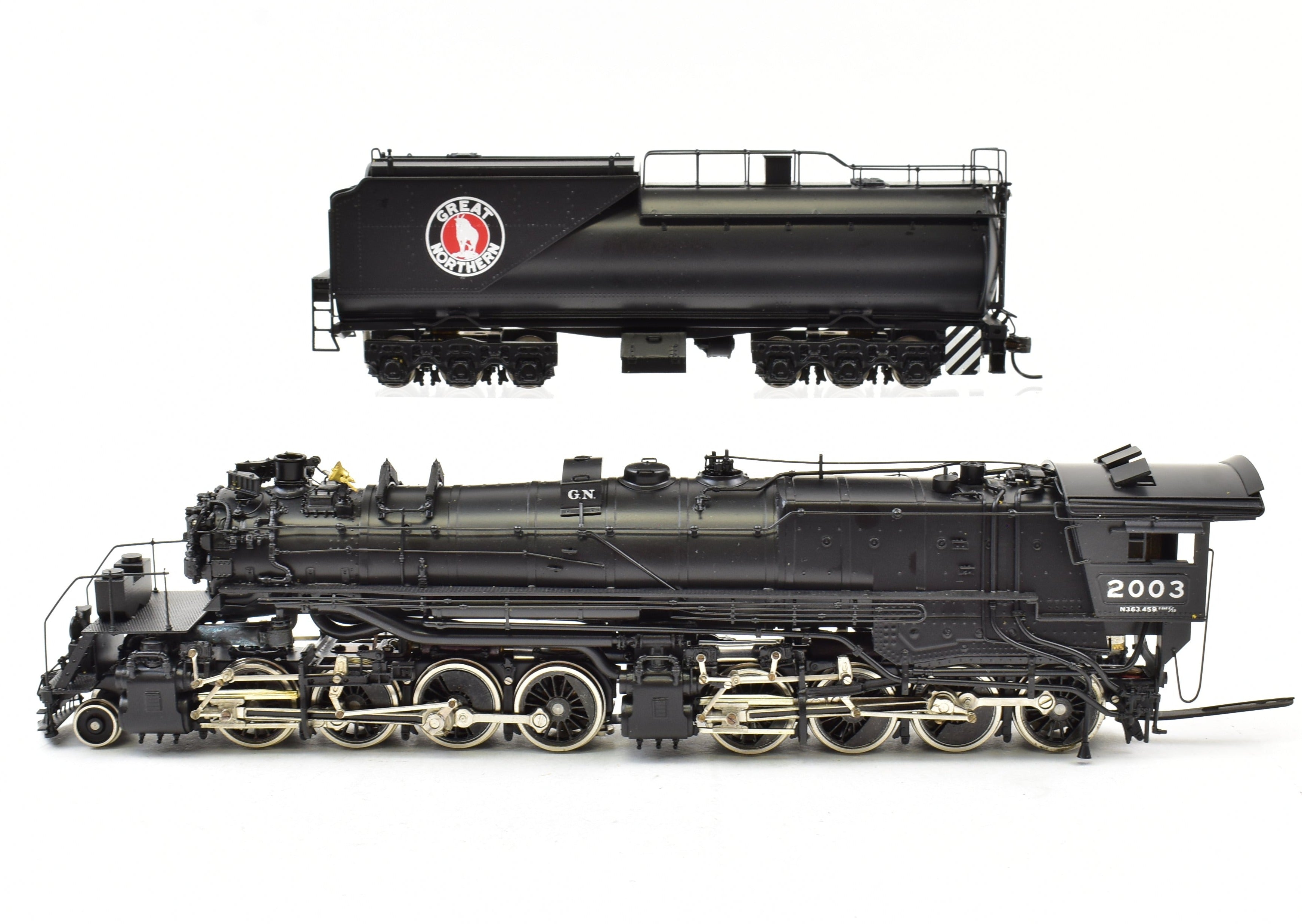 High - Quality HO Scale Brass Model Train PFM - Tenshodo GN - Great Northern 2 - 8 - 8 - 0 Class N - 3 from 1973 Production Run
