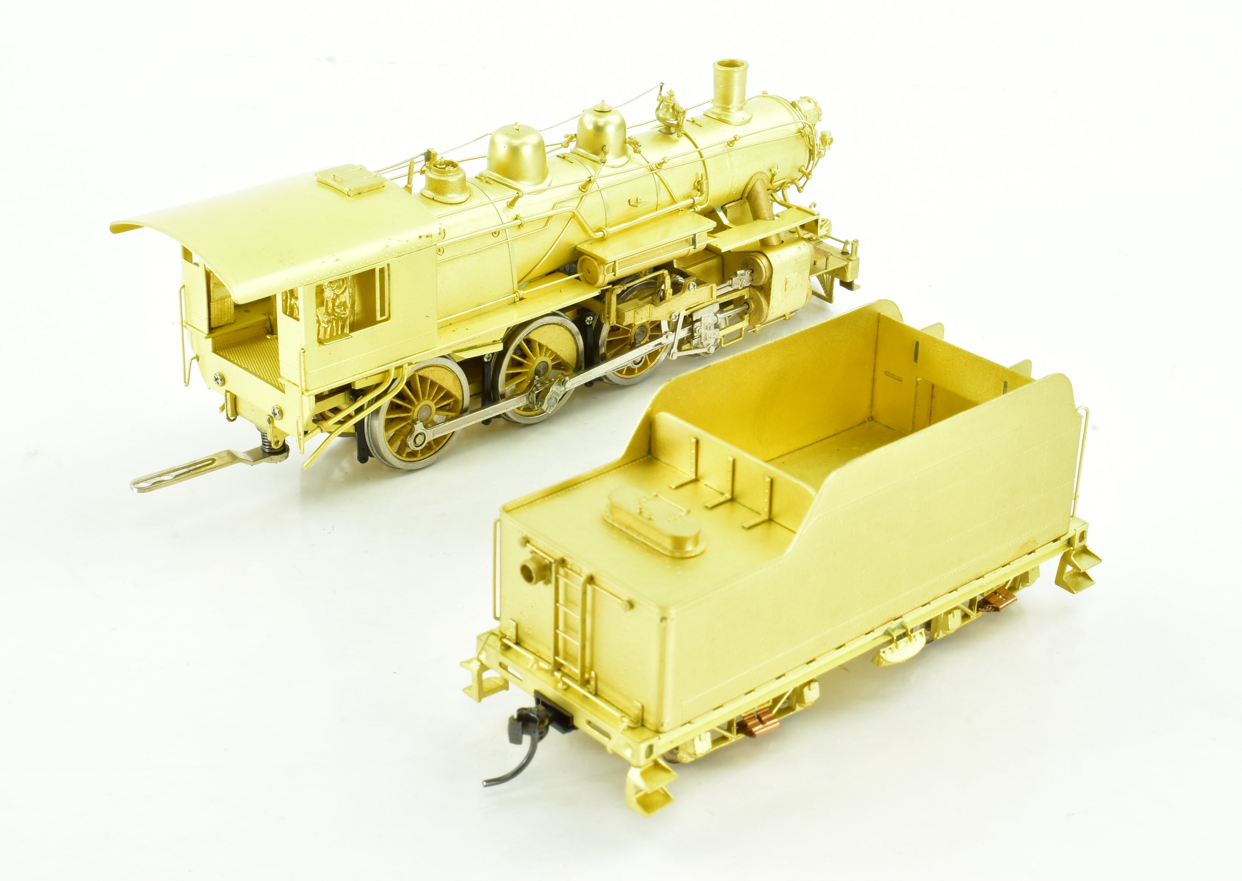 HO Scale Brass Nickel - Plated Steam Locomotive Model: New York Ontario & Western Class E 4 - 6 - 0 by Nickel Plate Products