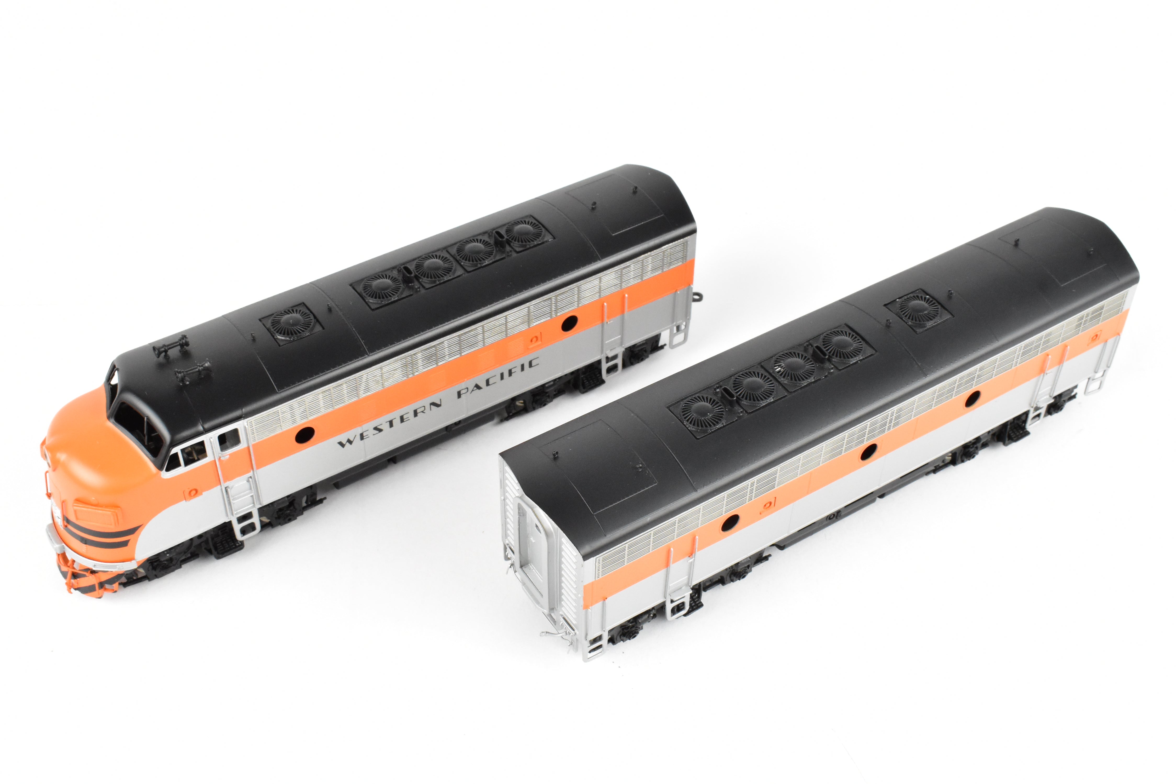 HO Brass Oriental Limited WP Western Pacific EMD F7 A/B/B/A Set, 1500 HP Each, Factory Painted Freight