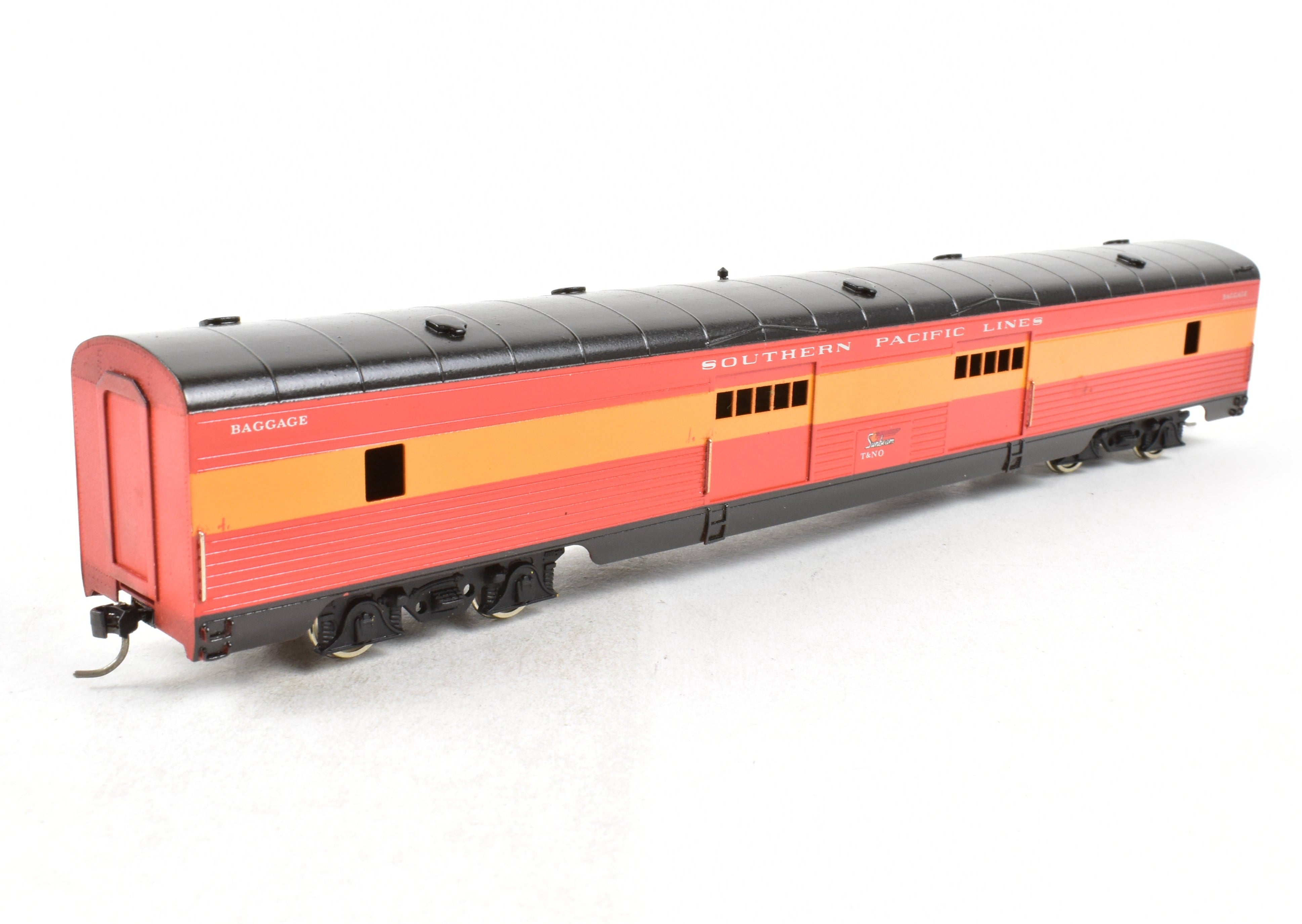 HO Scale Brass Soho T&NO - Texas & New Orleans Sunbeam Baggage Car with Corrugated Sides and Custom Painting