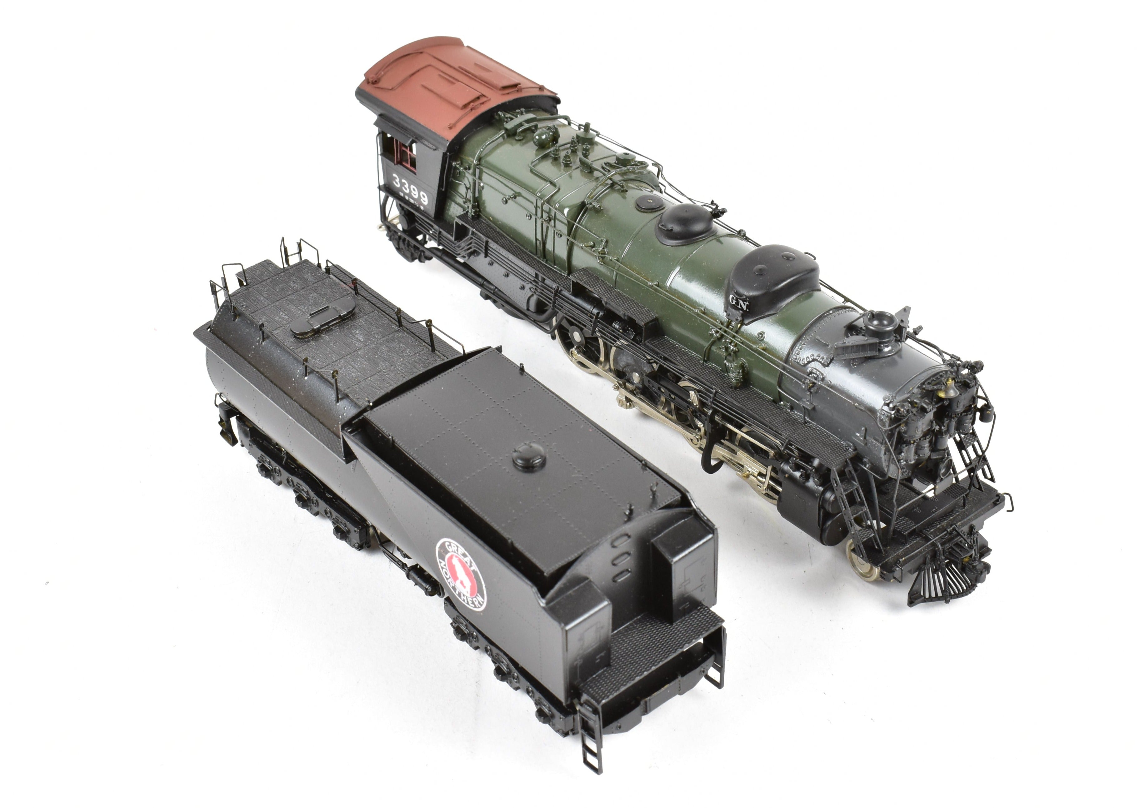 HO Scale Brass Great Northern 2-8-2 Class O-8 Open Cab Custom Painted Sunset Model