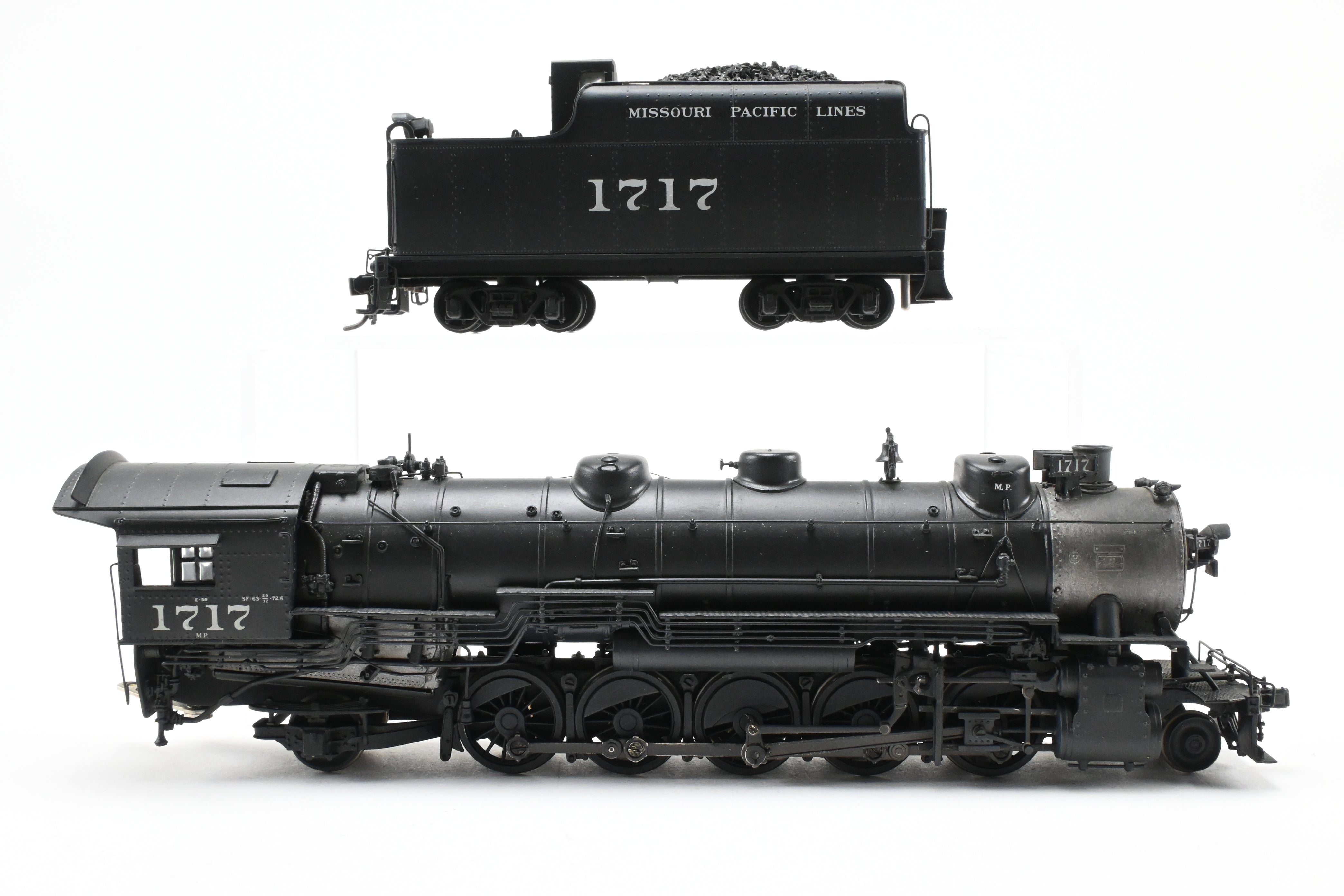 HO Scale Brass Sunset Model Missouri Pacific 2-10-2 Steam Locomotive with Custom Modifications to MP #1717, Professionally Painted by Don J. Worth and Modified by Renowned Author and Modeler Joe G. Collias