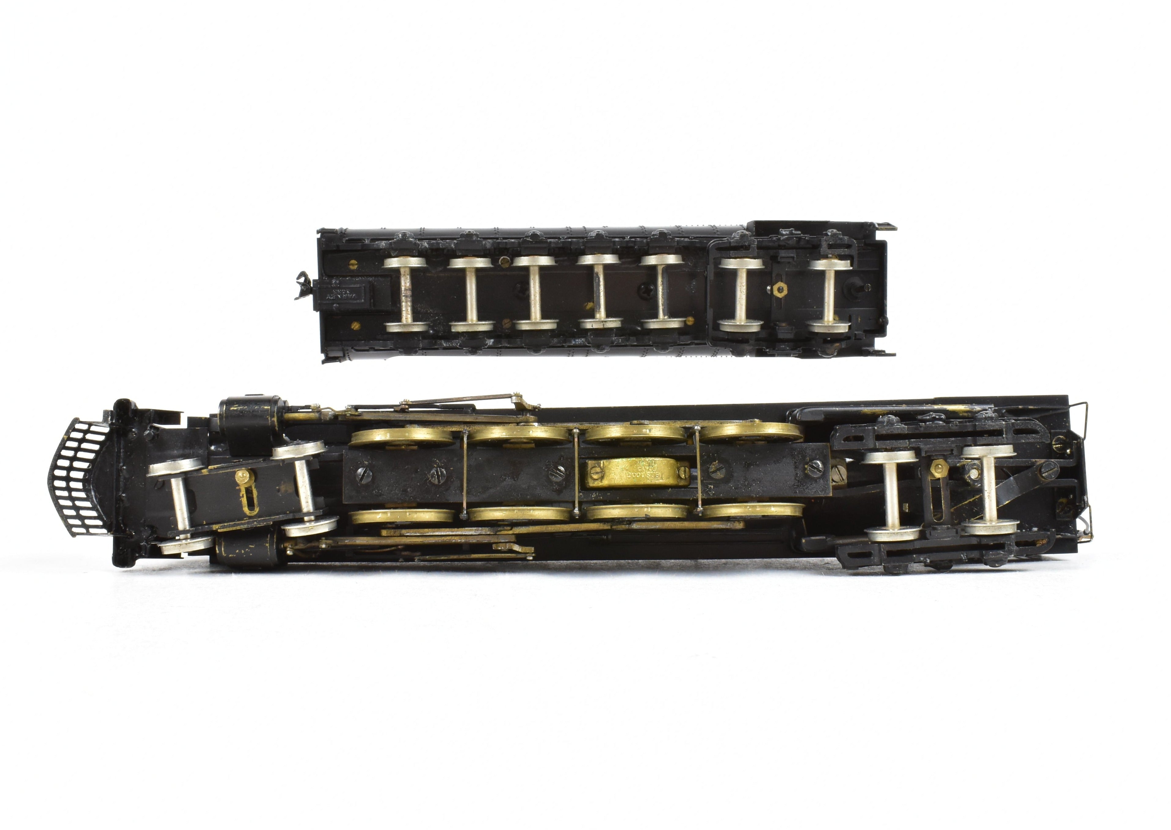 Handmade HO Scale Brass Pacific Fast Mail Model Train - Union Pacific 4-8-4 FEF-2, Painted Black, Mid-1950s, One of Three Limited Edition