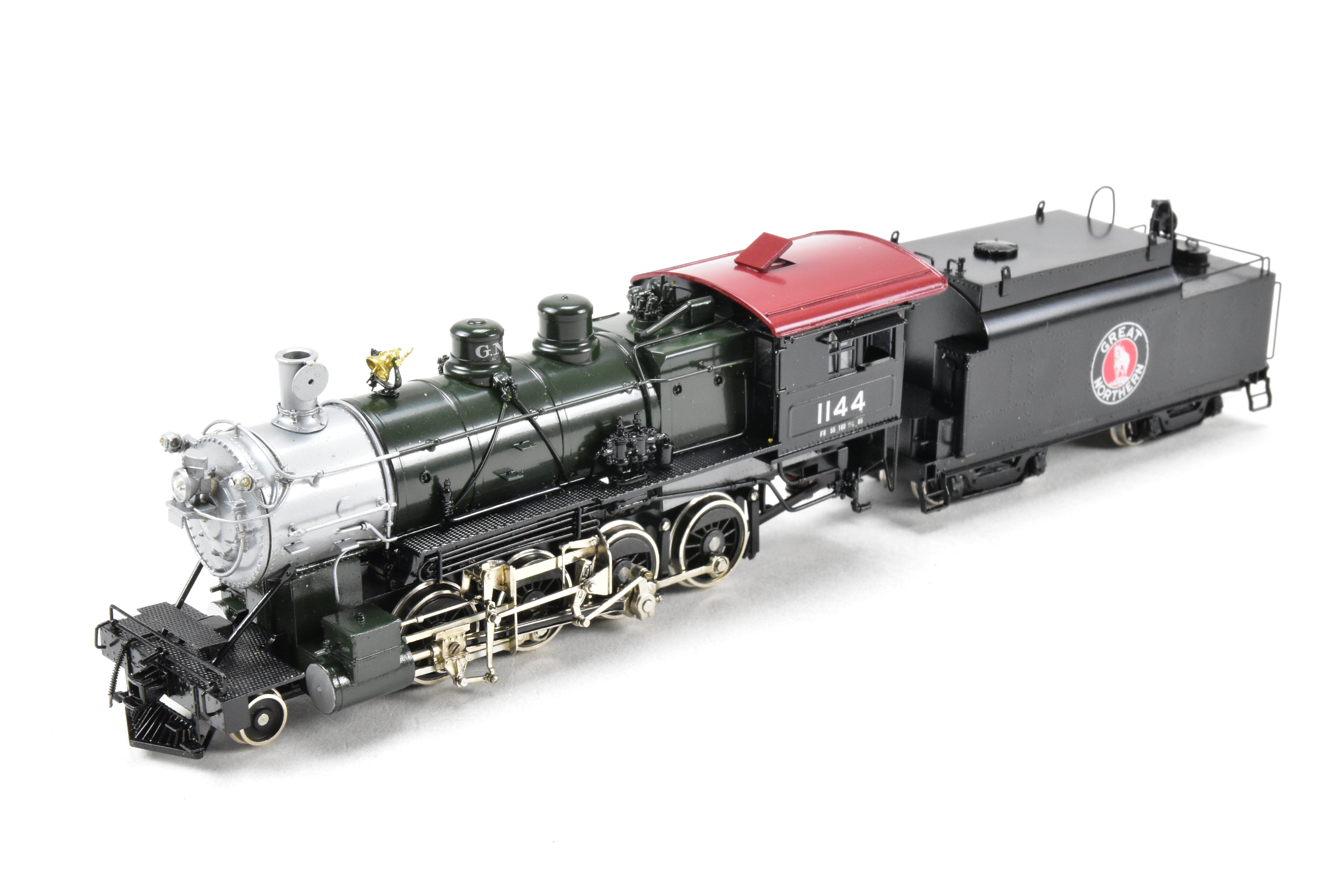 HO Scale Brass PFM - Tenshodo Great Northern 2-8-0 Class F-8 Glacier Park Crown Model Locomotive from 1977 Production Run