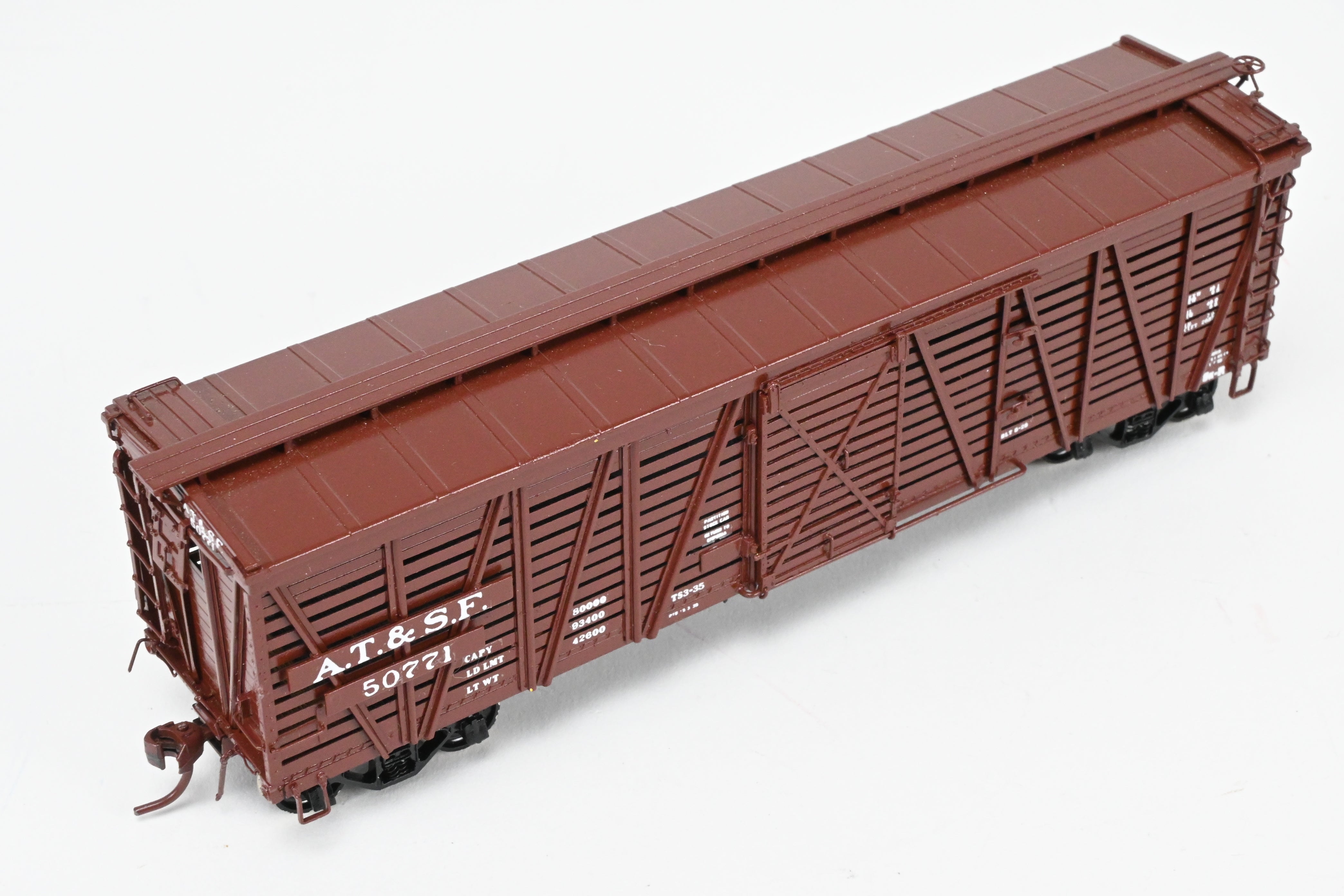 HO Scale Brass ATSF - Santa Fe Sk-R Stock Car No. 60771 Custom Painted
