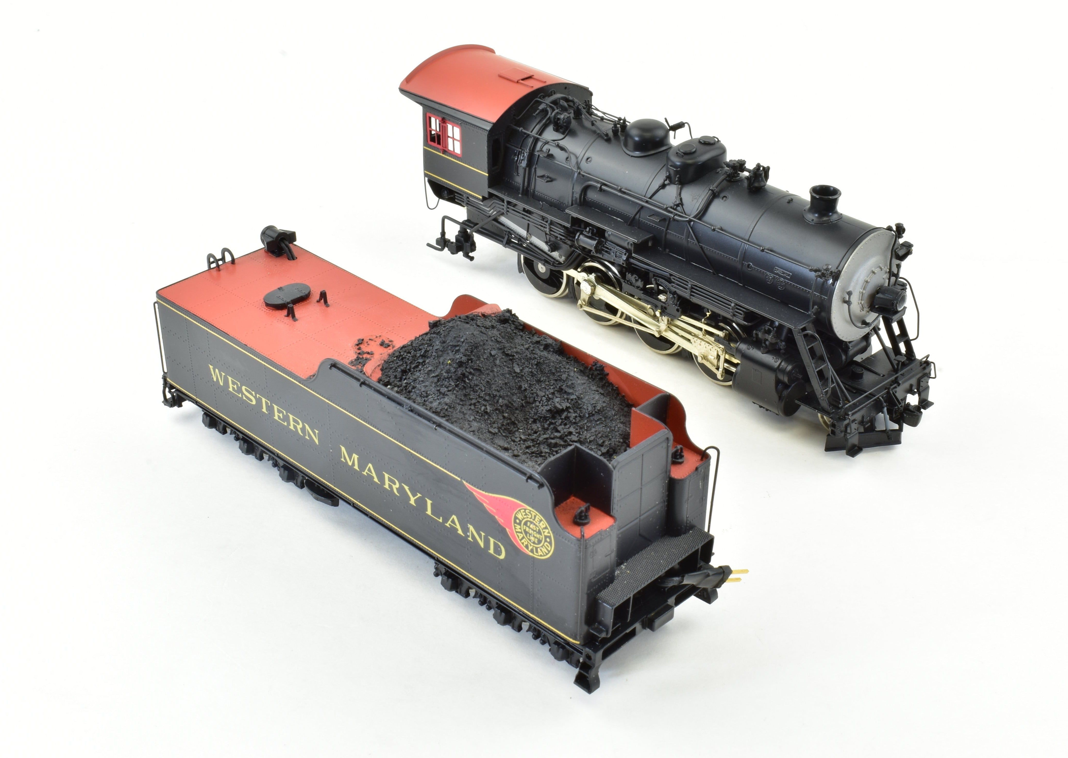HO Scale Brass Oriental Limited Western Maryland H - 9 2 - 8 - 0 Steam Ejector Freight Locomotive Model