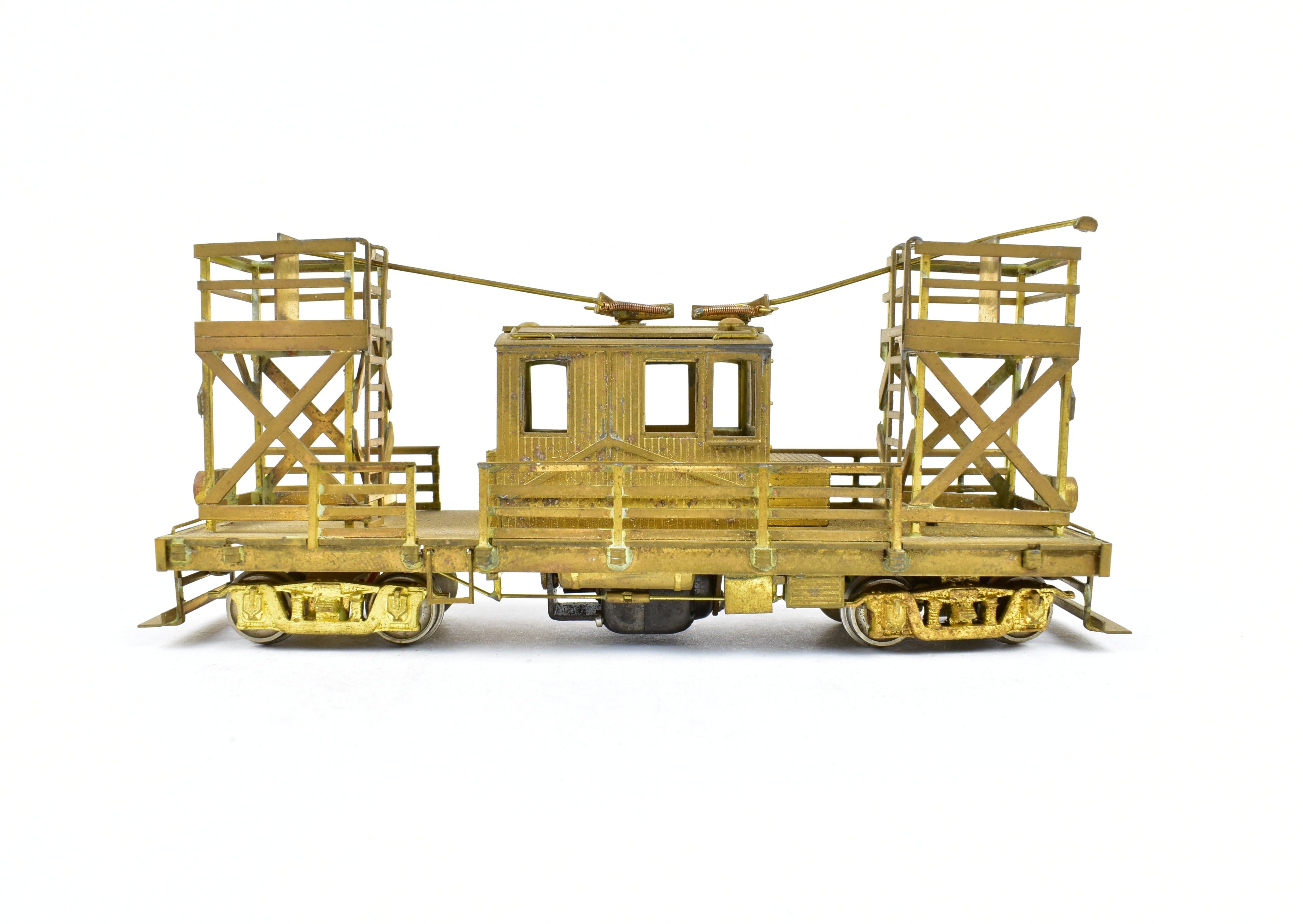 HO Scale Brass Suydam Pacific Electric Interurban Wood Wire Greaser - Tower Car Model (No Box, As - Is Condition)