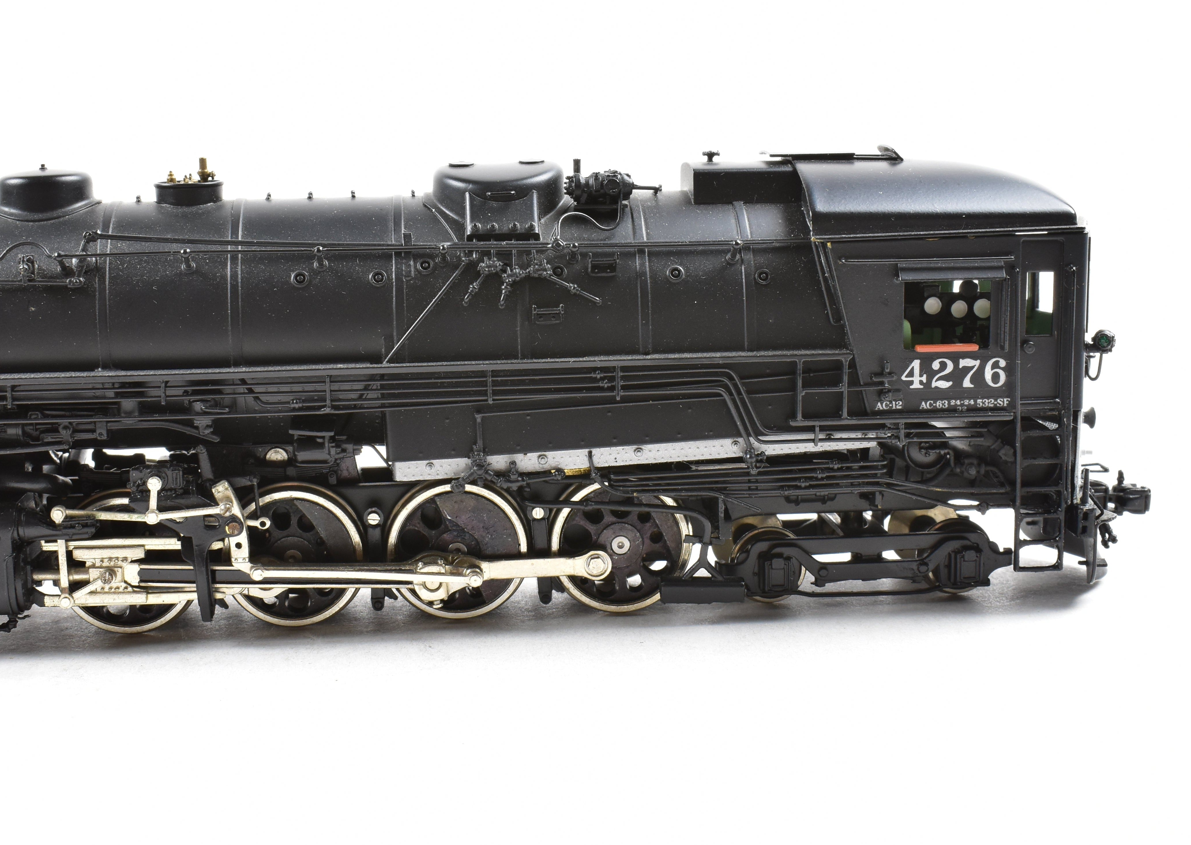 HO Scale Brass Model Train - PFM Tenshodo Southern Pacific AC - 12 4 - 8 - 8 - 2 Cab Forward Factory - Painted Locomotive, Crown Model, No. 4276, 1983 Run