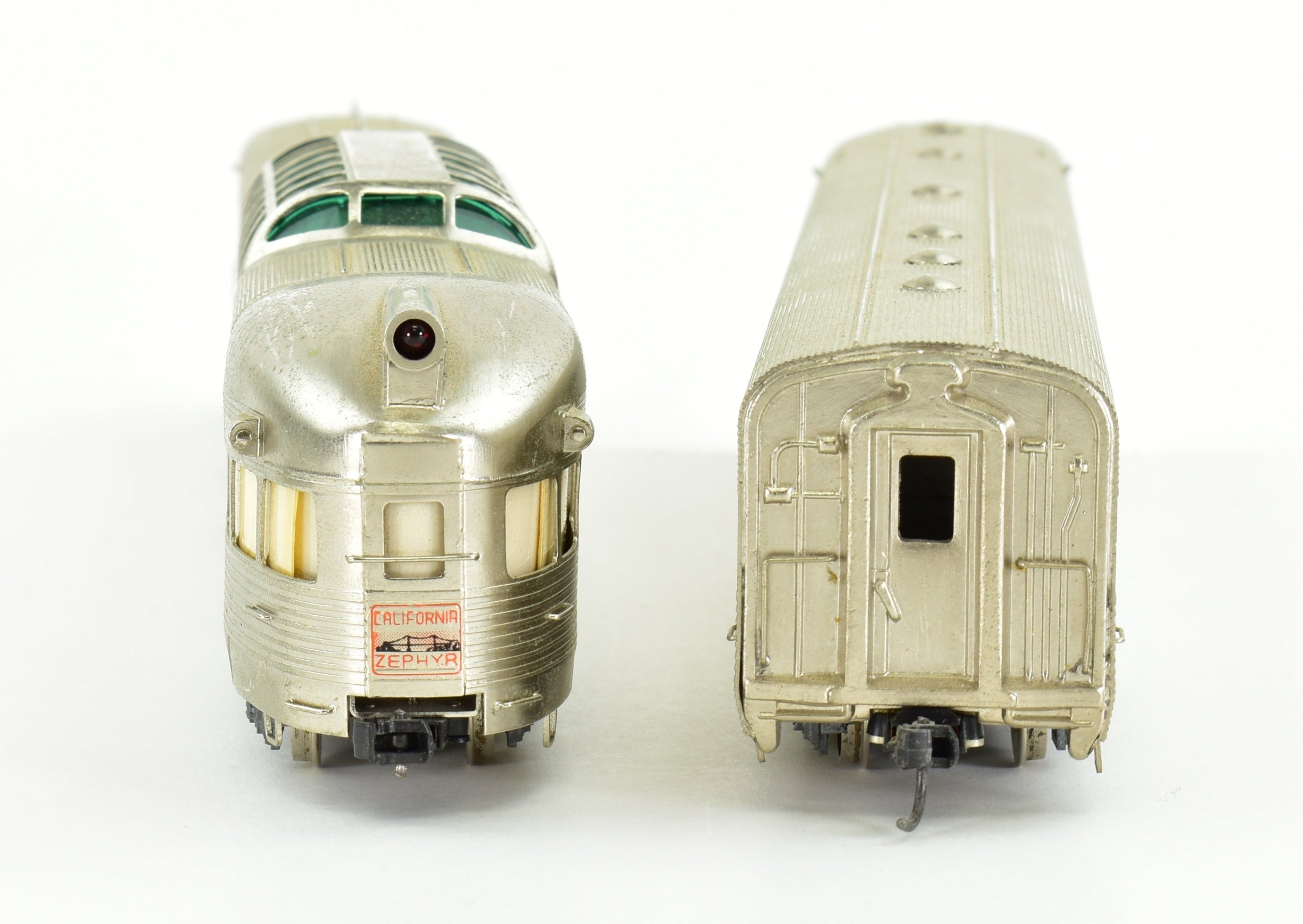 HO Scale Brass Nickel Plate Products (NPP) CB&Q - Burlington Route, WP & D&RGW California Zephyr Dome - Observation Baggage Train Set Model