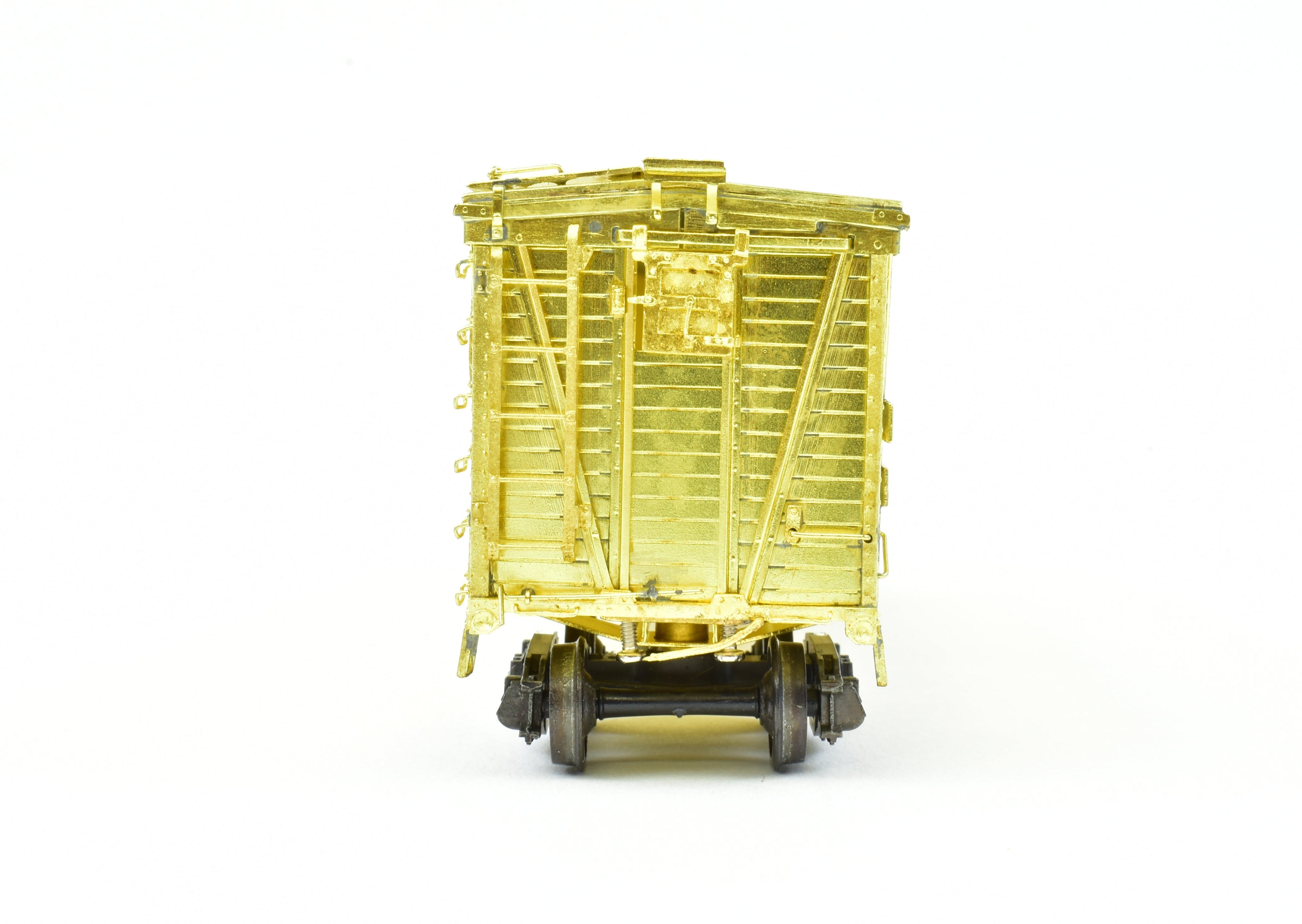 HO Scale Brass ATSF - Santa Fe Sk - R Stock Car with Kadee Replacement Trucks