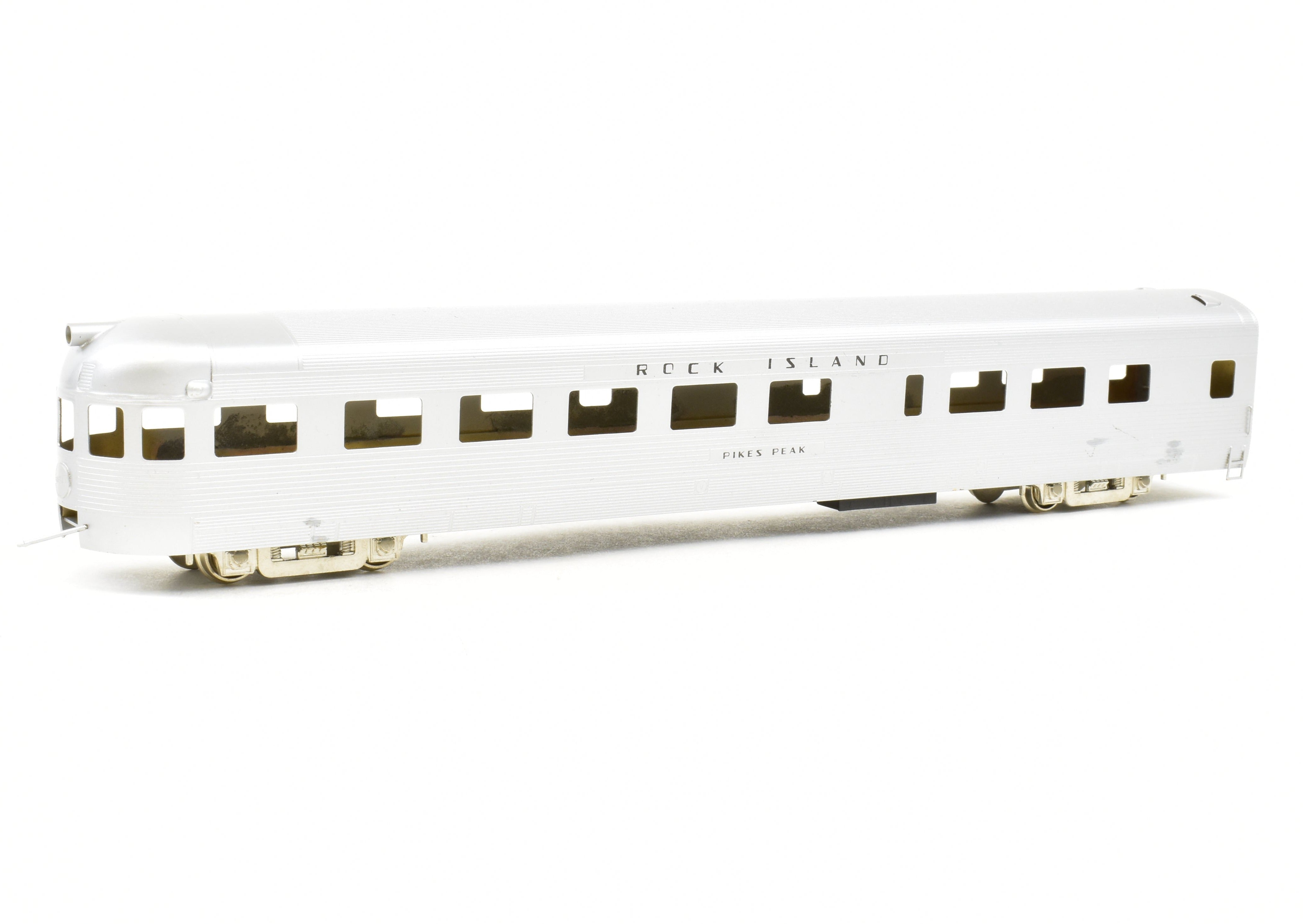 HO Scale Brass Nickel Plate Products CRI&P - Rock Island Rocket TA Locomotive and 4-Car Set with an Additional Factory-Painted Car