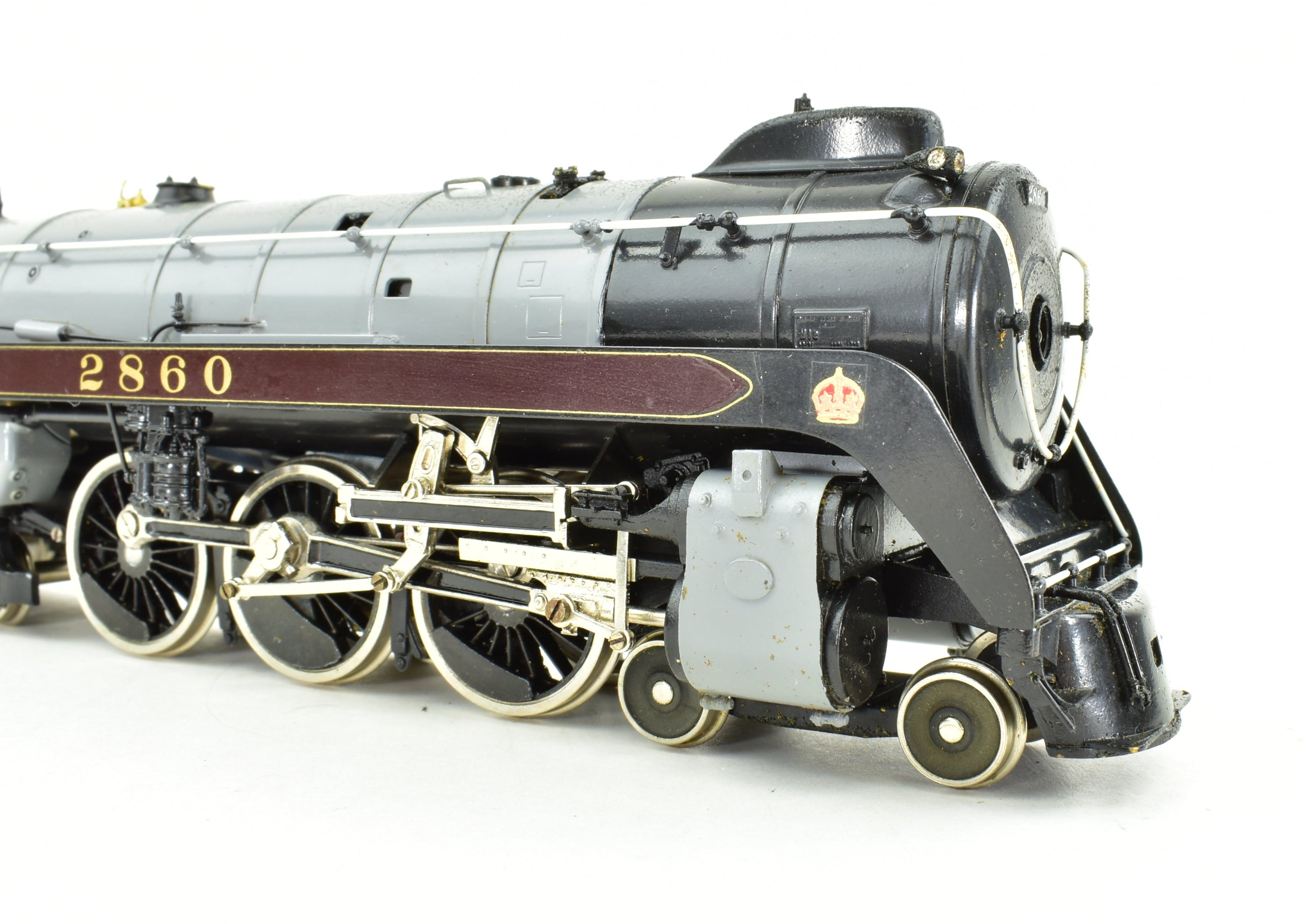 HO Scale Brass PFM - Tenshodo Model Train of Canadian Pacific Railway 4-6-4 Class H-1e #2860 Royal Hudson with Factory Paint Finish
