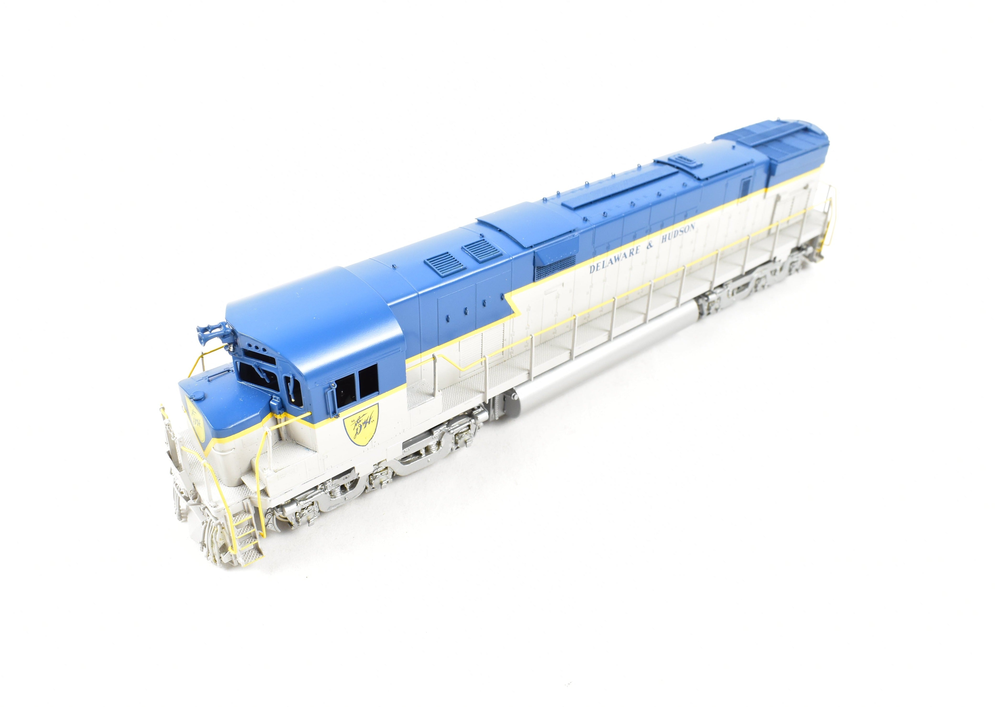HO Scale Brass Delaware and Hudson C - 628 FP Locomotive Model in Blue/Grey Scheme by HO Brass Oriental Limited and Challenger Imports