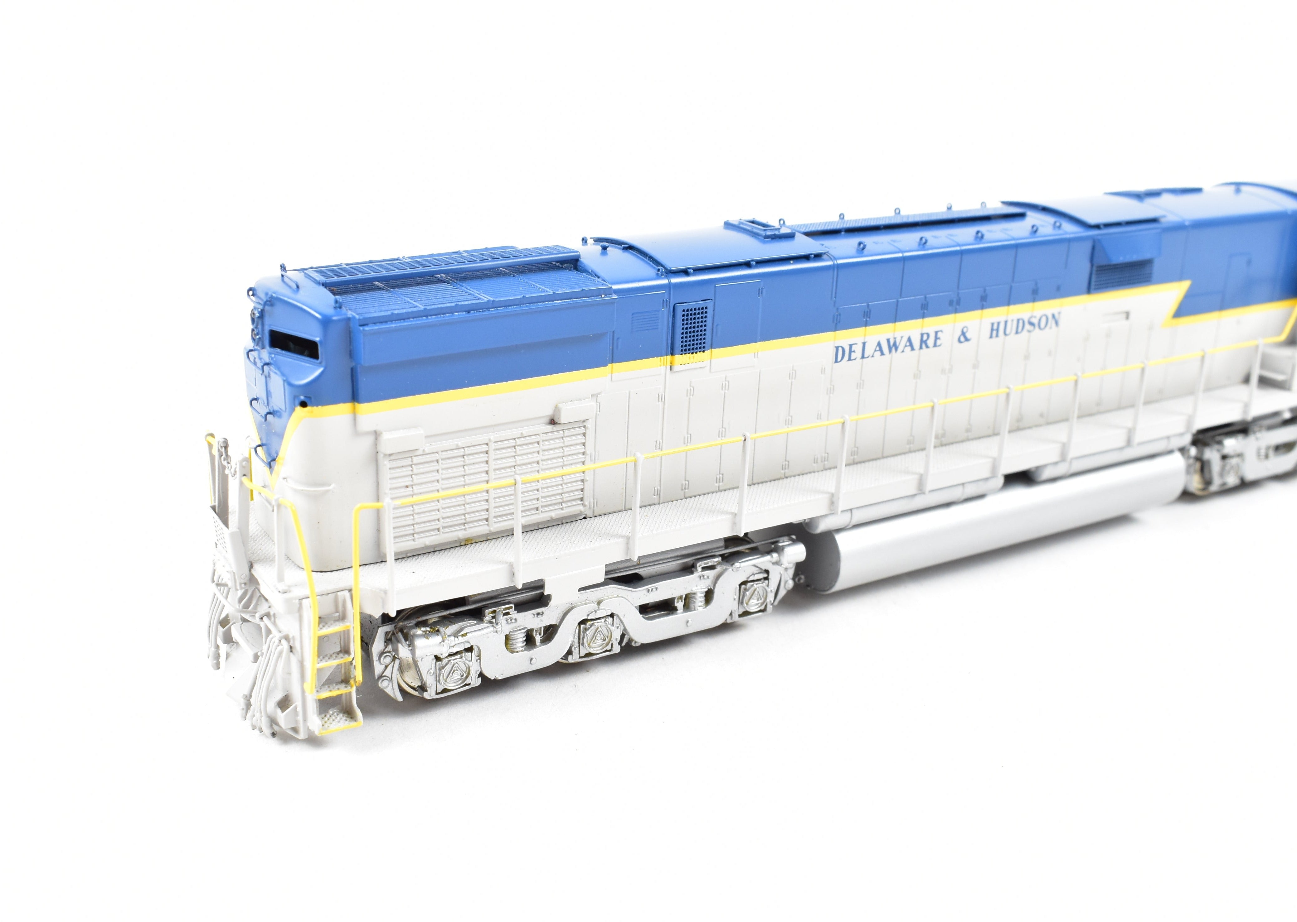 HO Scale Brass Delaware and Hudson C - 628 FP Locomotive Model in Blue/Grey Scheme by HO Brass Oriental Limited and Challenger Imports