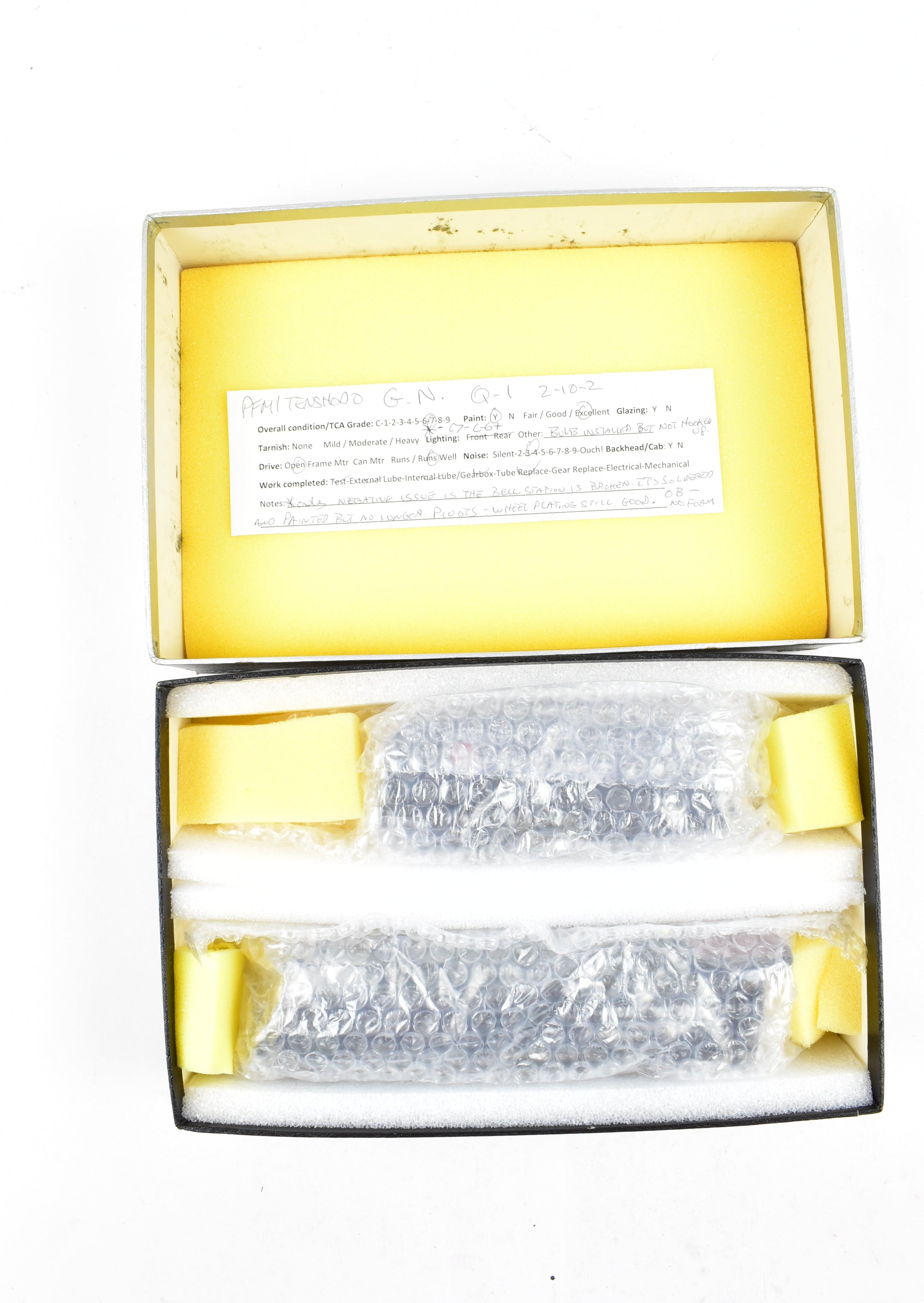 High - Quality HO Scale Brass PFM - Tenshodo Great Northern Class Q - 1 2 - 10 - 2 Model Train with Custom - Painted Glacier Park Design