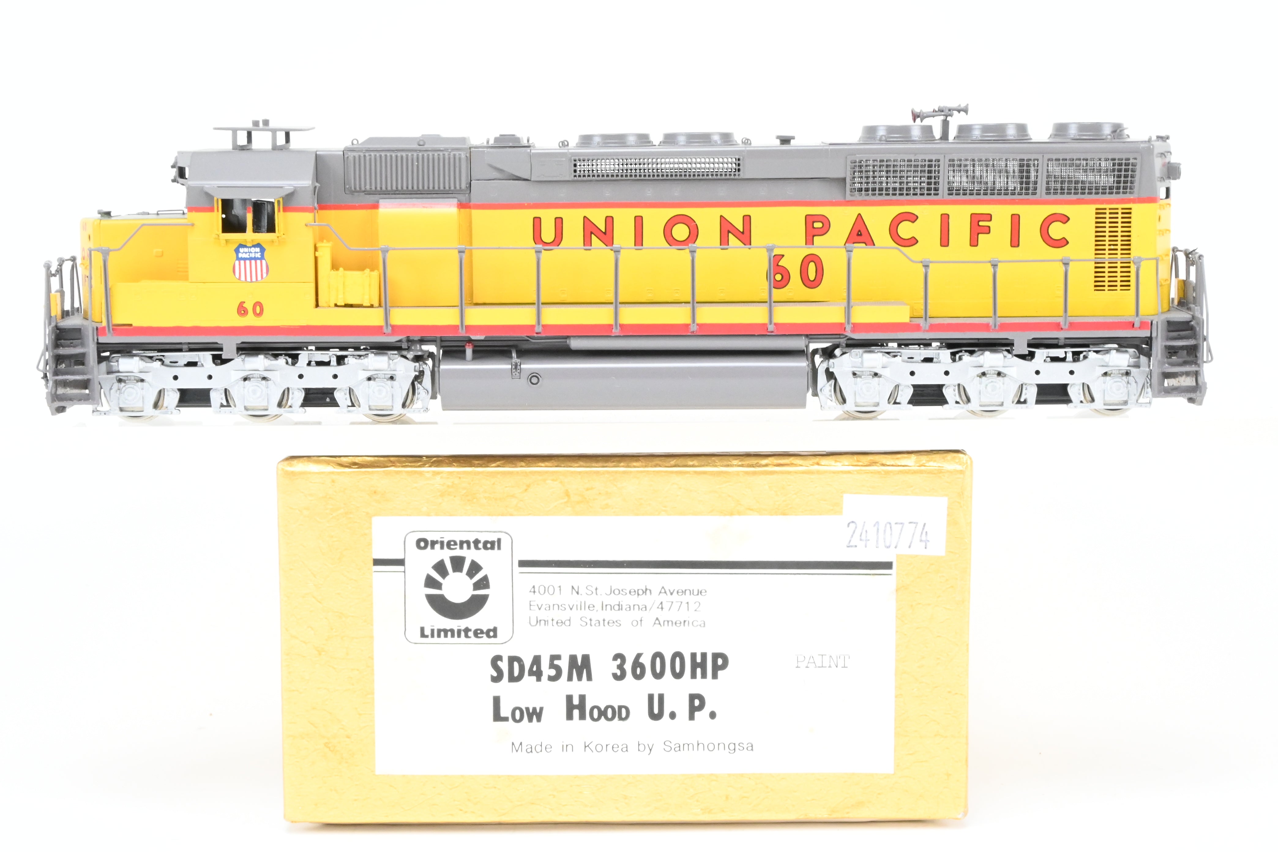 HO Scale Brass Union Pacific EMD SD45M 3600 HP Model #60