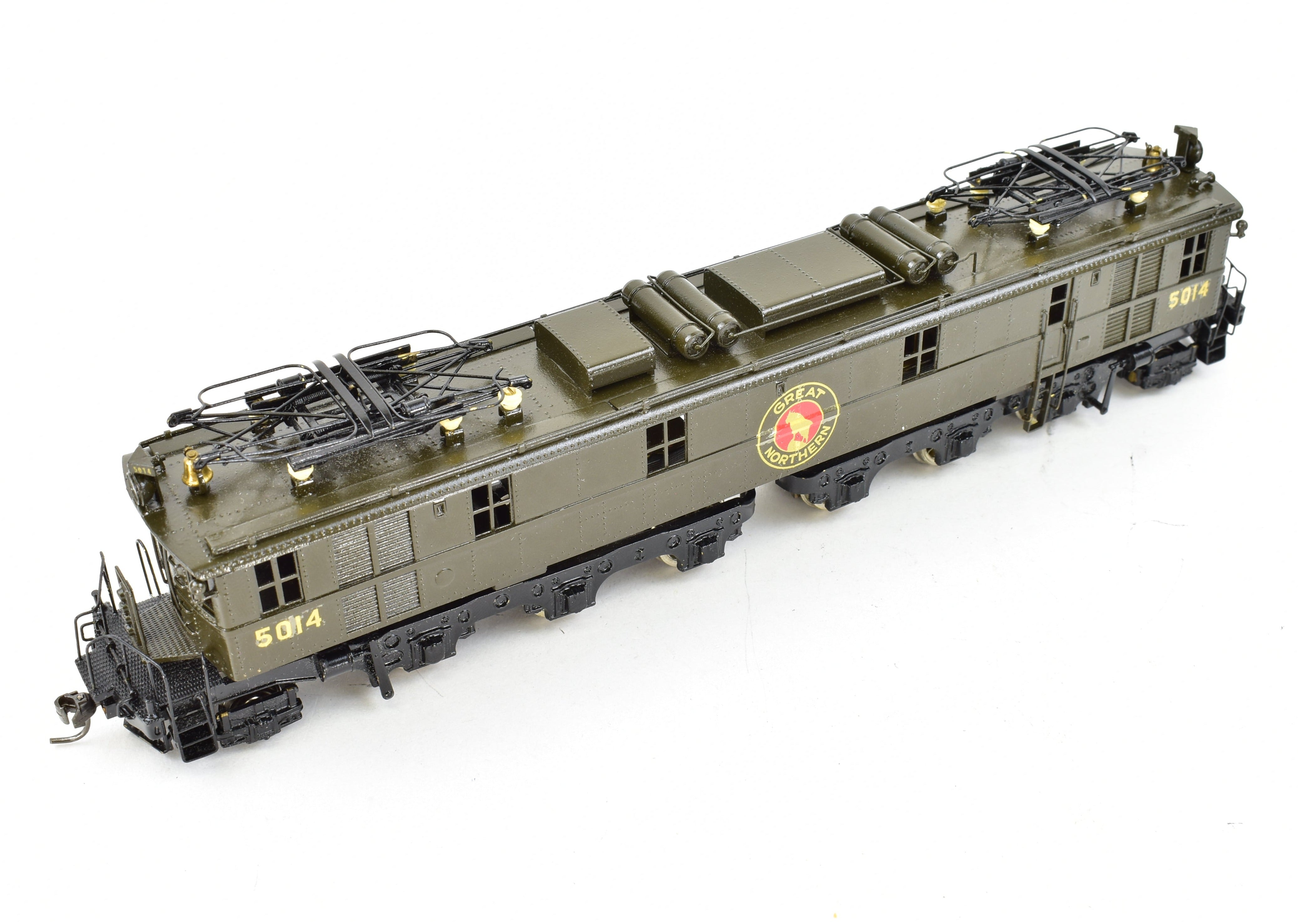 HO Scale Brass Max Gray Great Northern Y - 1 Electric Locomotive with Custom Green Paint, Model CP No. 5014