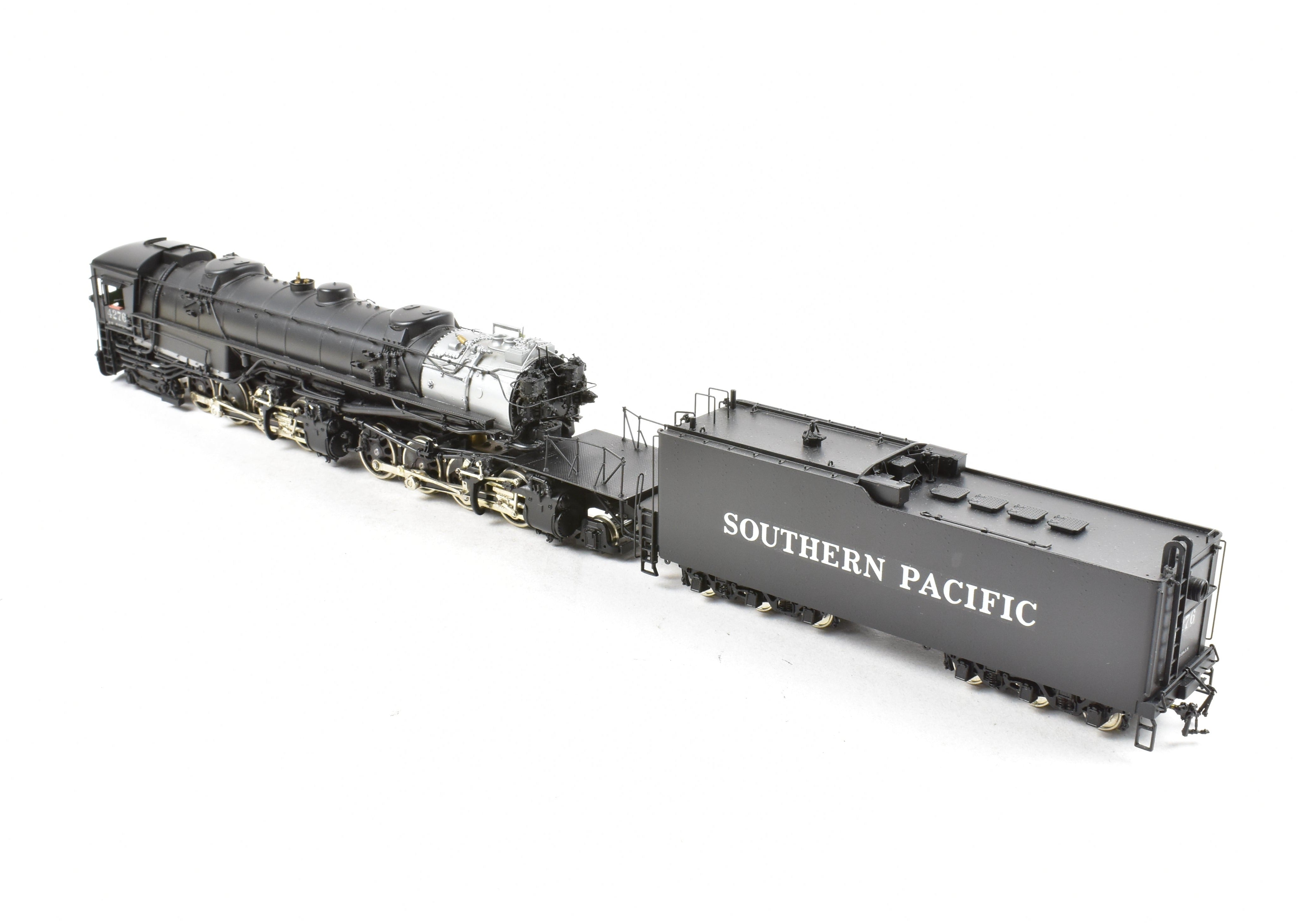 HO Scale Brass Model Train - PFM Tenshodo Southern Pacific AC - 12 4 - 8 - 8 - 2 Cab Forward Factory - Painted Locomotive, Crown Model, No. 4276, 1983 Run